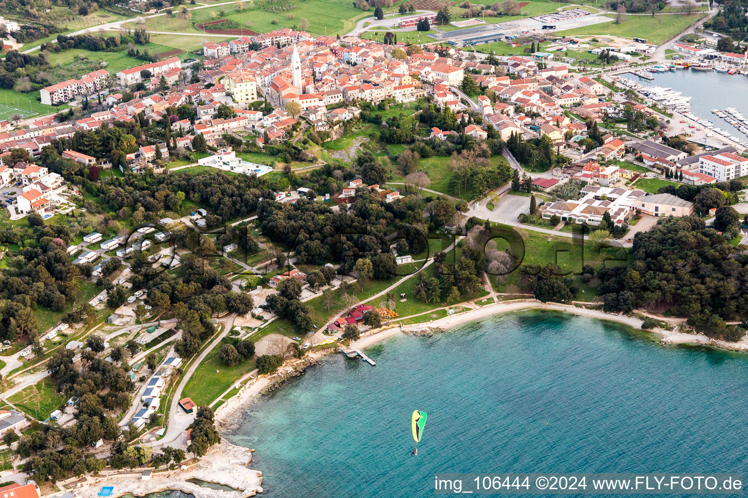 Oblique view of Stancija Valkanela in the state Gespanschaft Istrien, Croatia