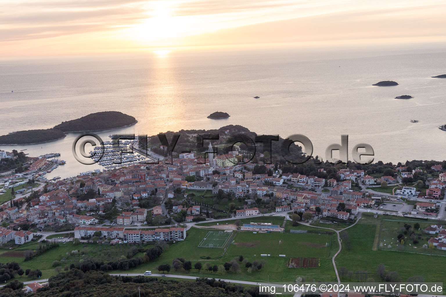 Vrsar in the state Gespanschaft Istrien, Croatia out of the air