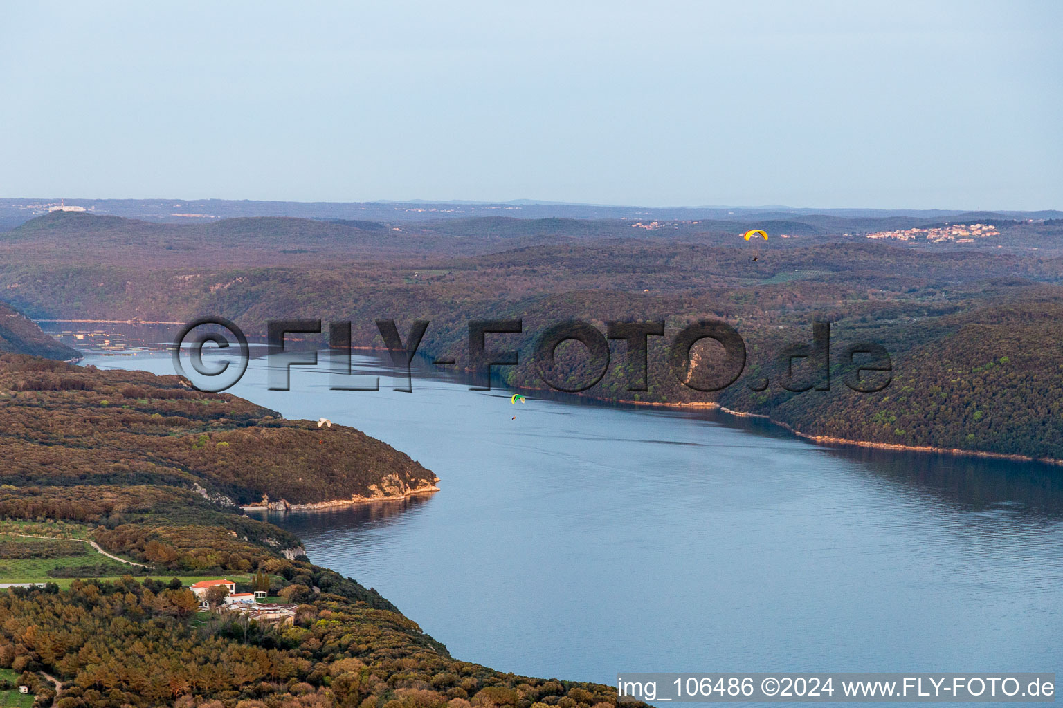 Vrsar in the state Gespanschaft Istrien, Croatia seen from a drone