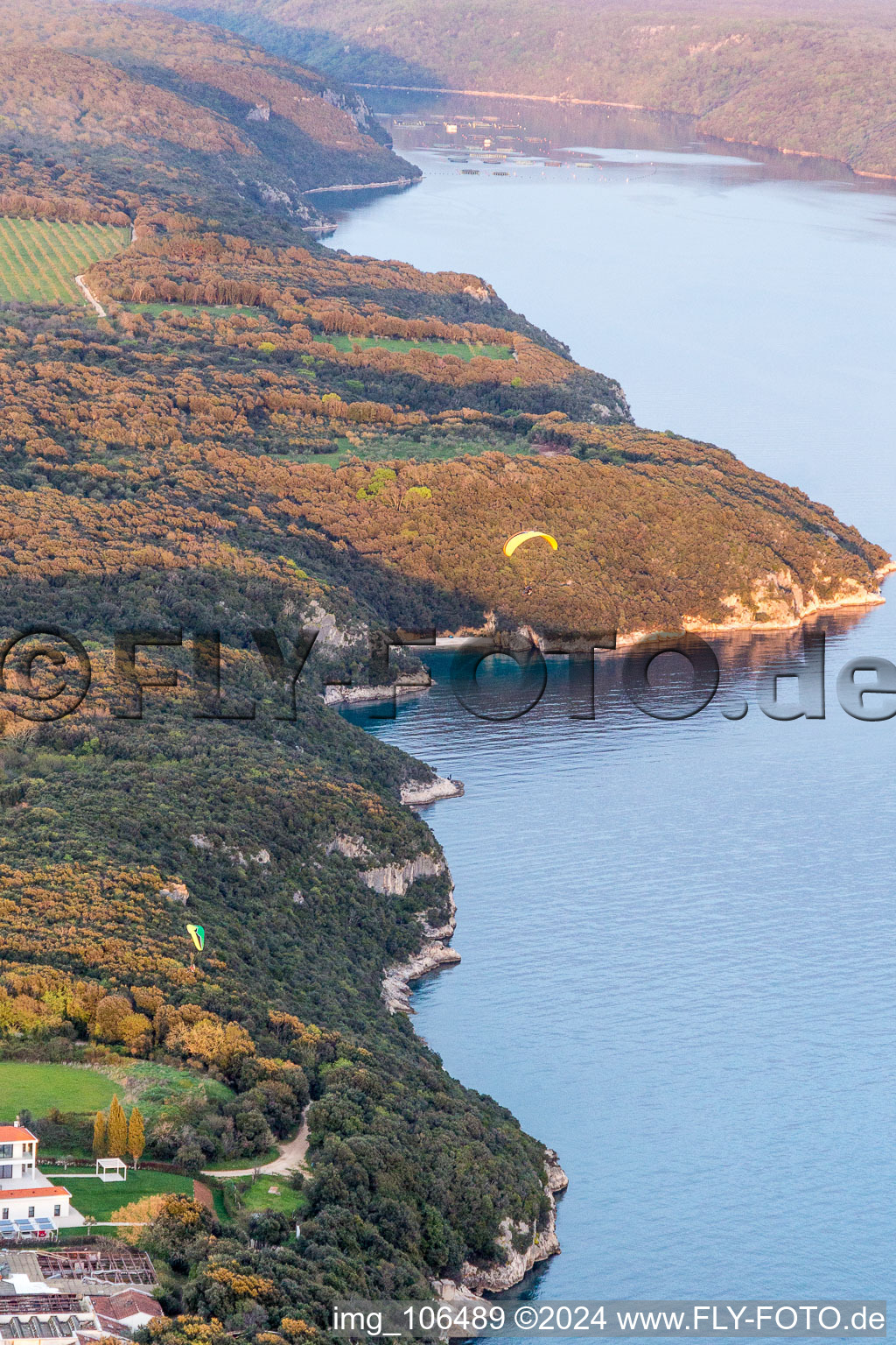 Aerial photograpy of Vrsar in the state Gespanschaft Istrien, Croatia