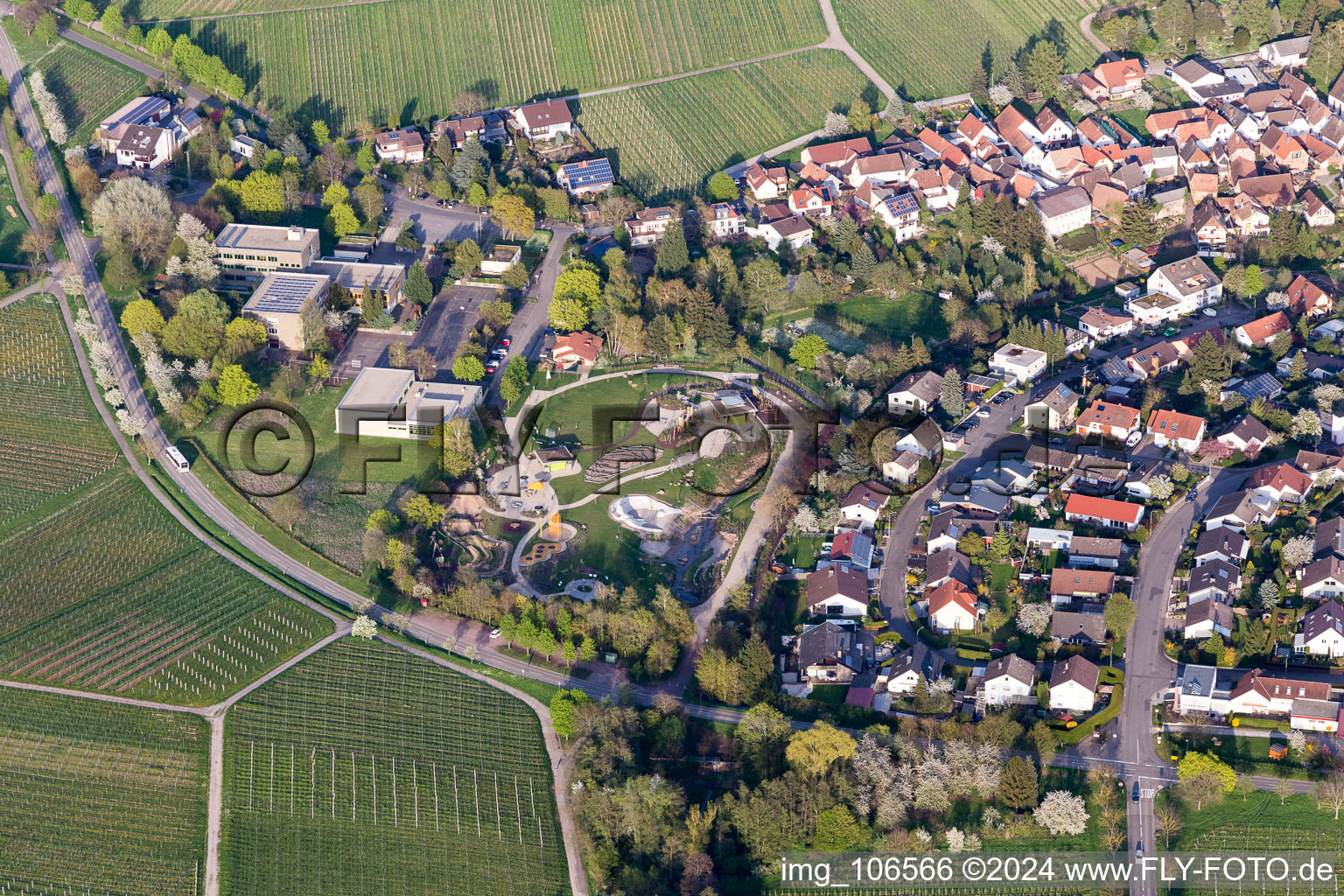 Alla hopp playground in the district Ilbesheim in Ilbesheim bei Landau in der Pfalz in the state Rhineland-Palatinate, Germany