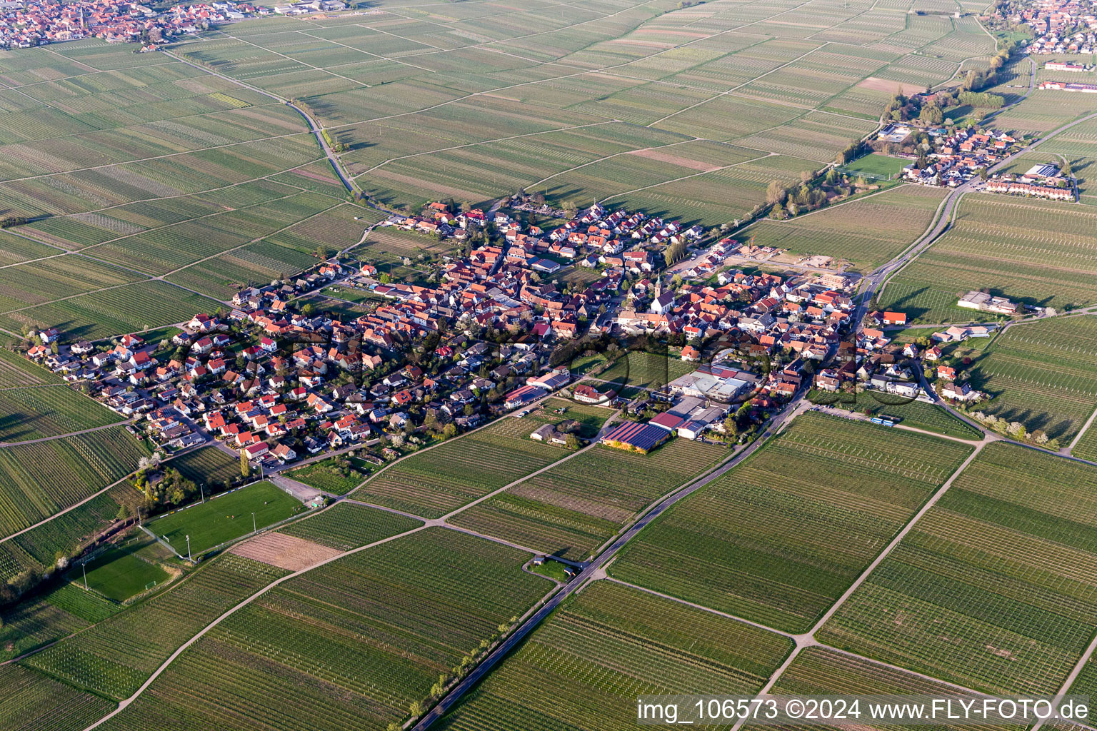 Oblique view of Hainfeld in the state Rhineland-Palatinate, Germany