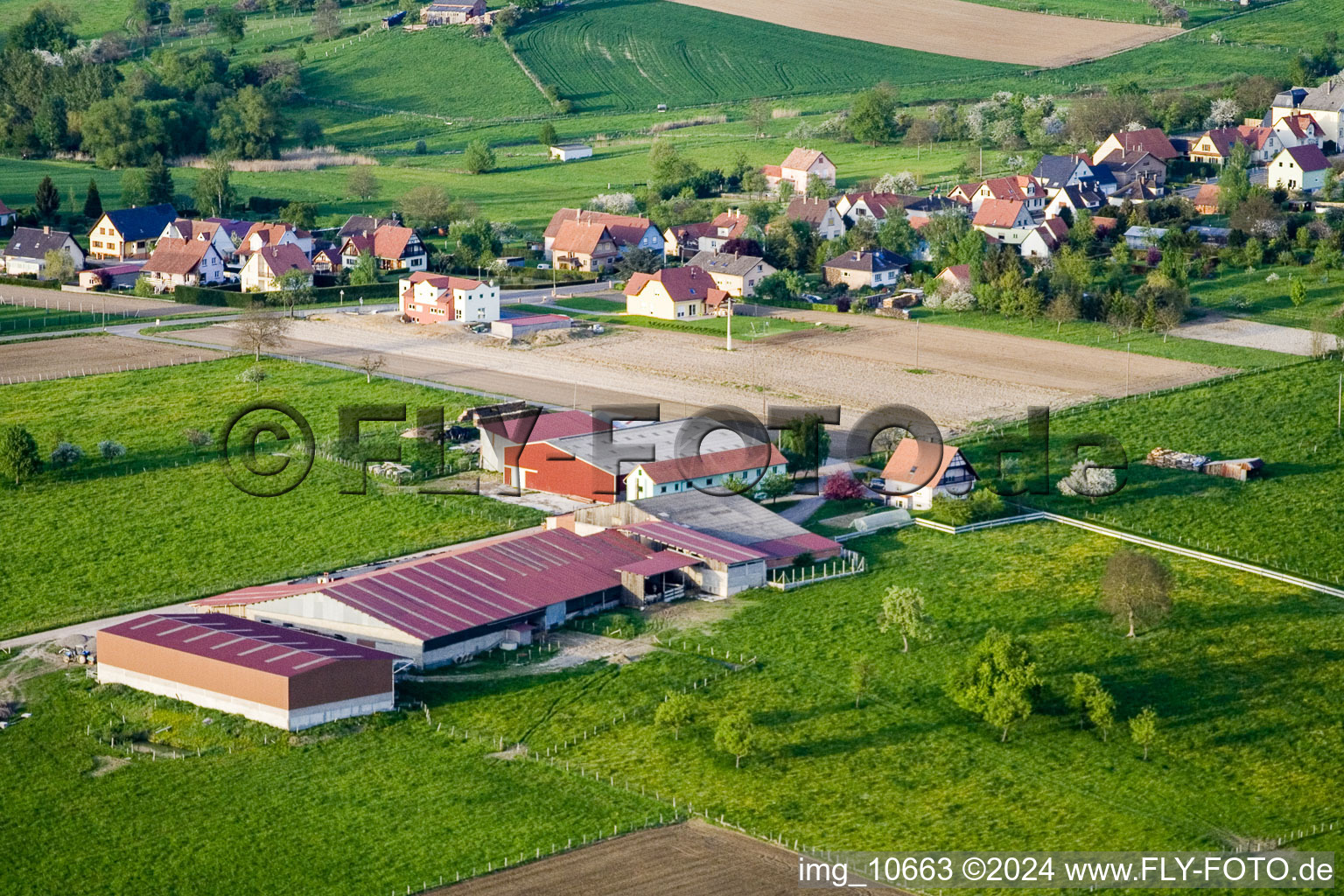 Surbourg in the state Bas-Rhin, France out of the air