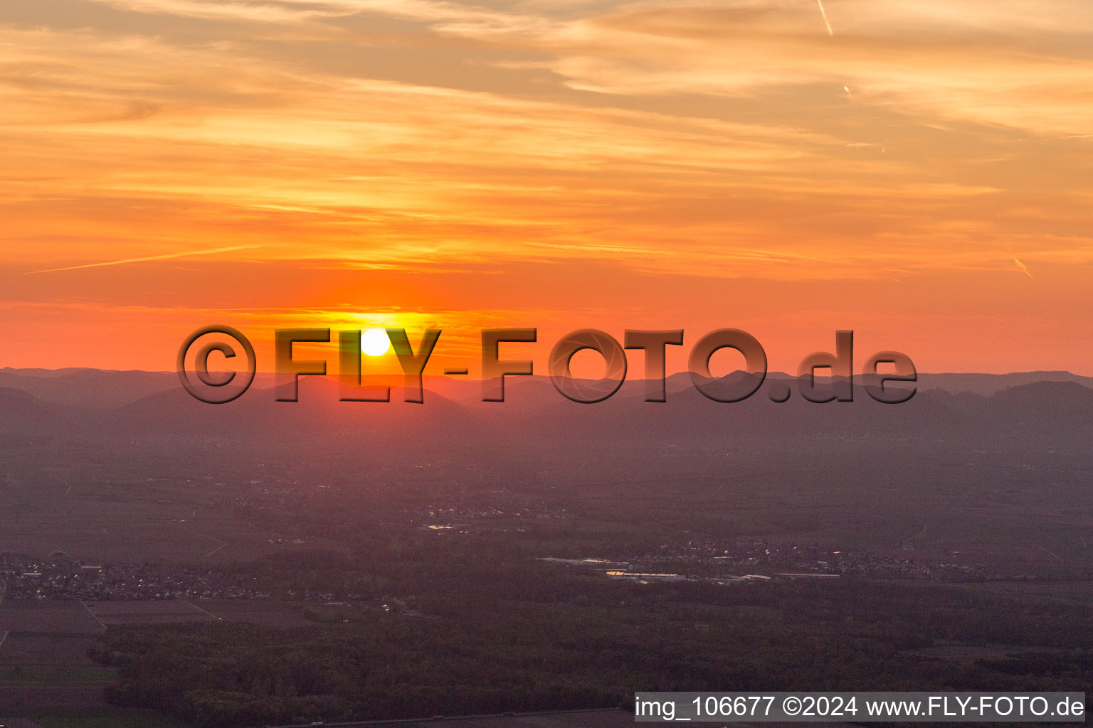 Rohrbach in the state Rhineland-Palatinate, Germany out of the air