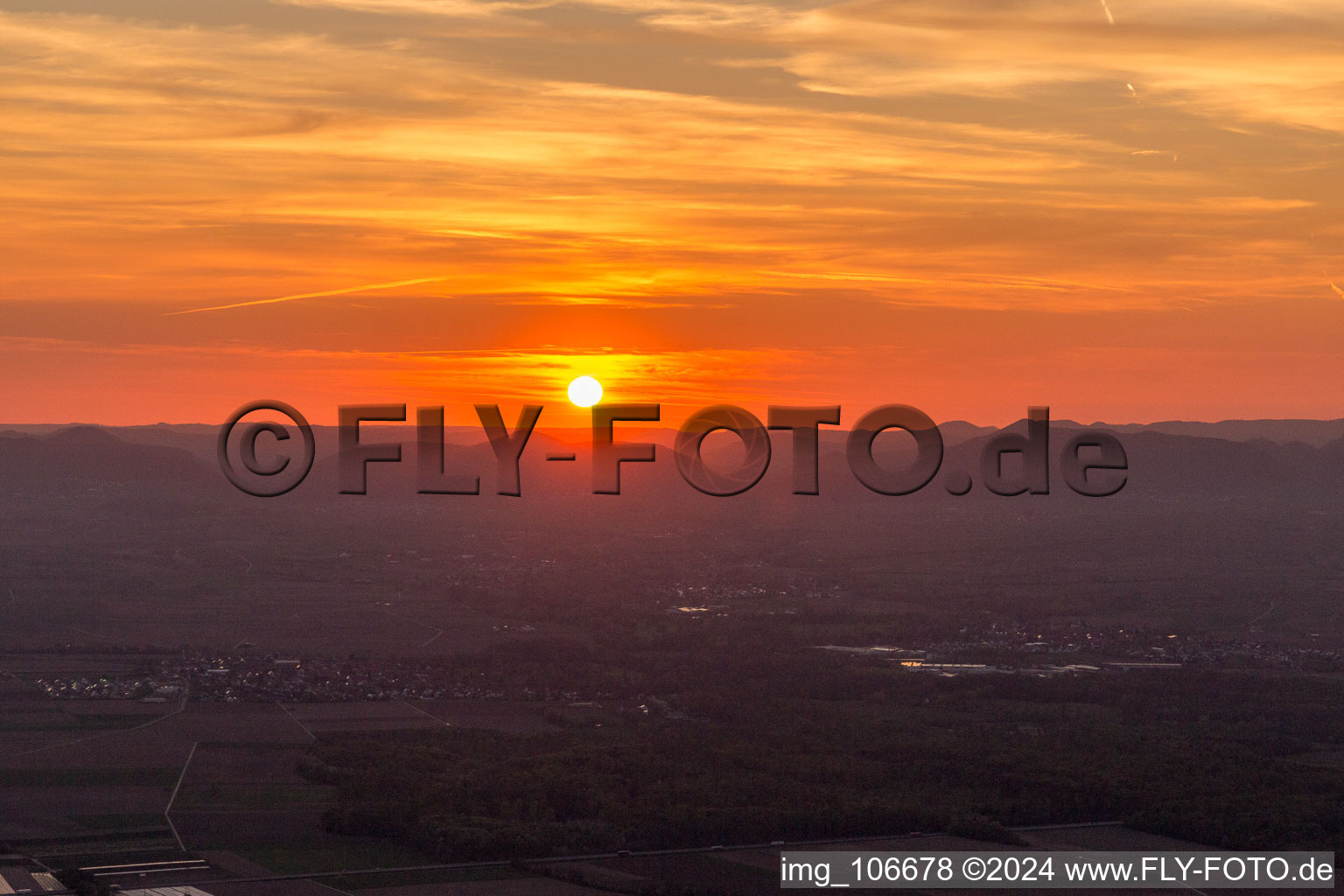 Rohrbach in the state Rhineland-Palatinate, Germany seen from above