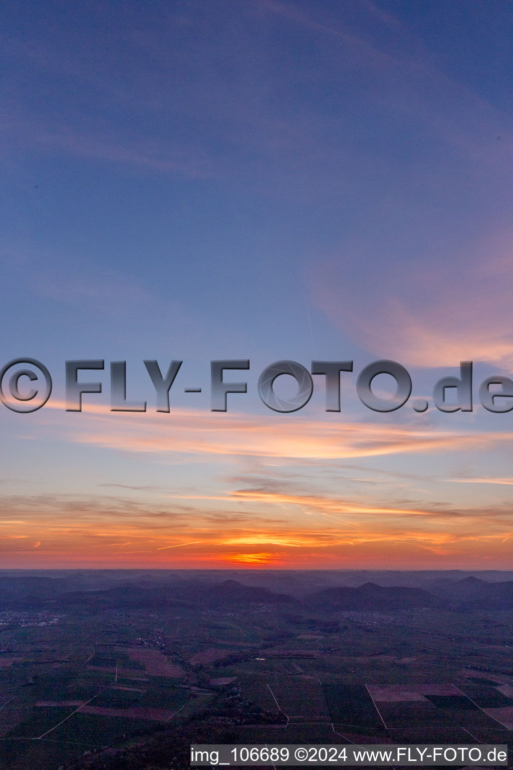 Drone image of Niederhorbach in the state Rhineland-Palatinate, Germany