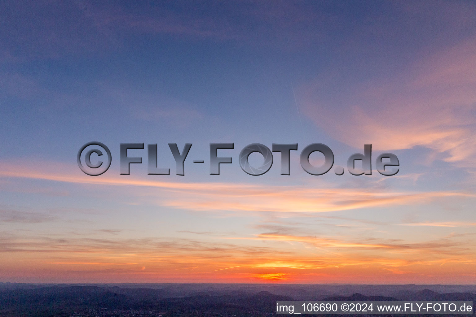 Niederhorbach in the state Rhineland-Palatinate, Germany from the drone perspective