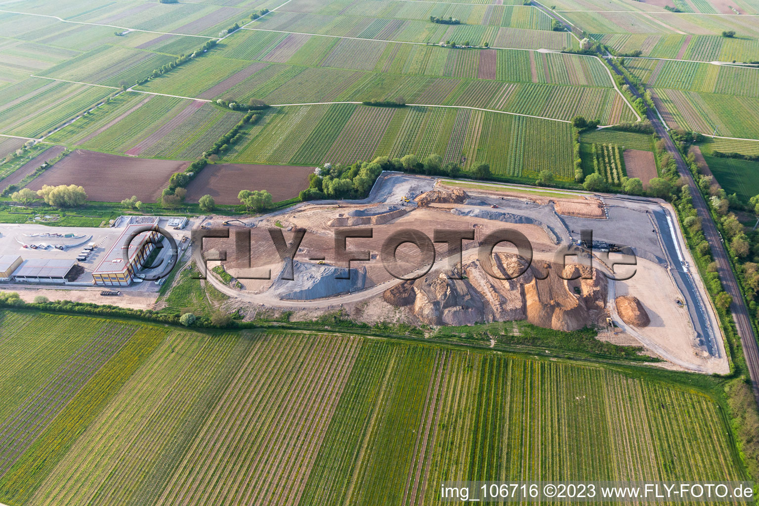 Landfill in Roschbach in the state Rhineland-Palatinate, Germany