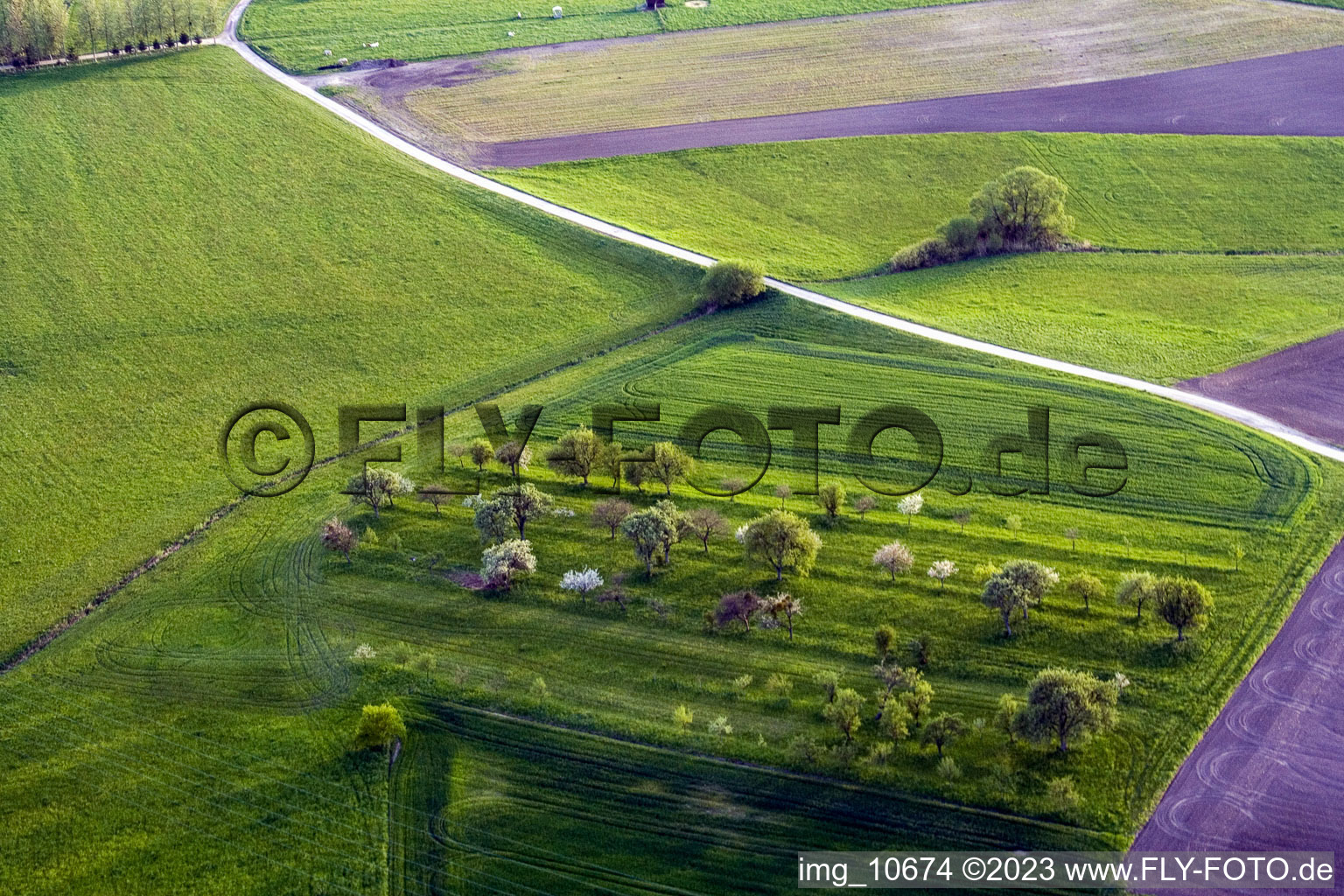 Aerial photograpy of Durrenbach in the state Bas-Rhin, France