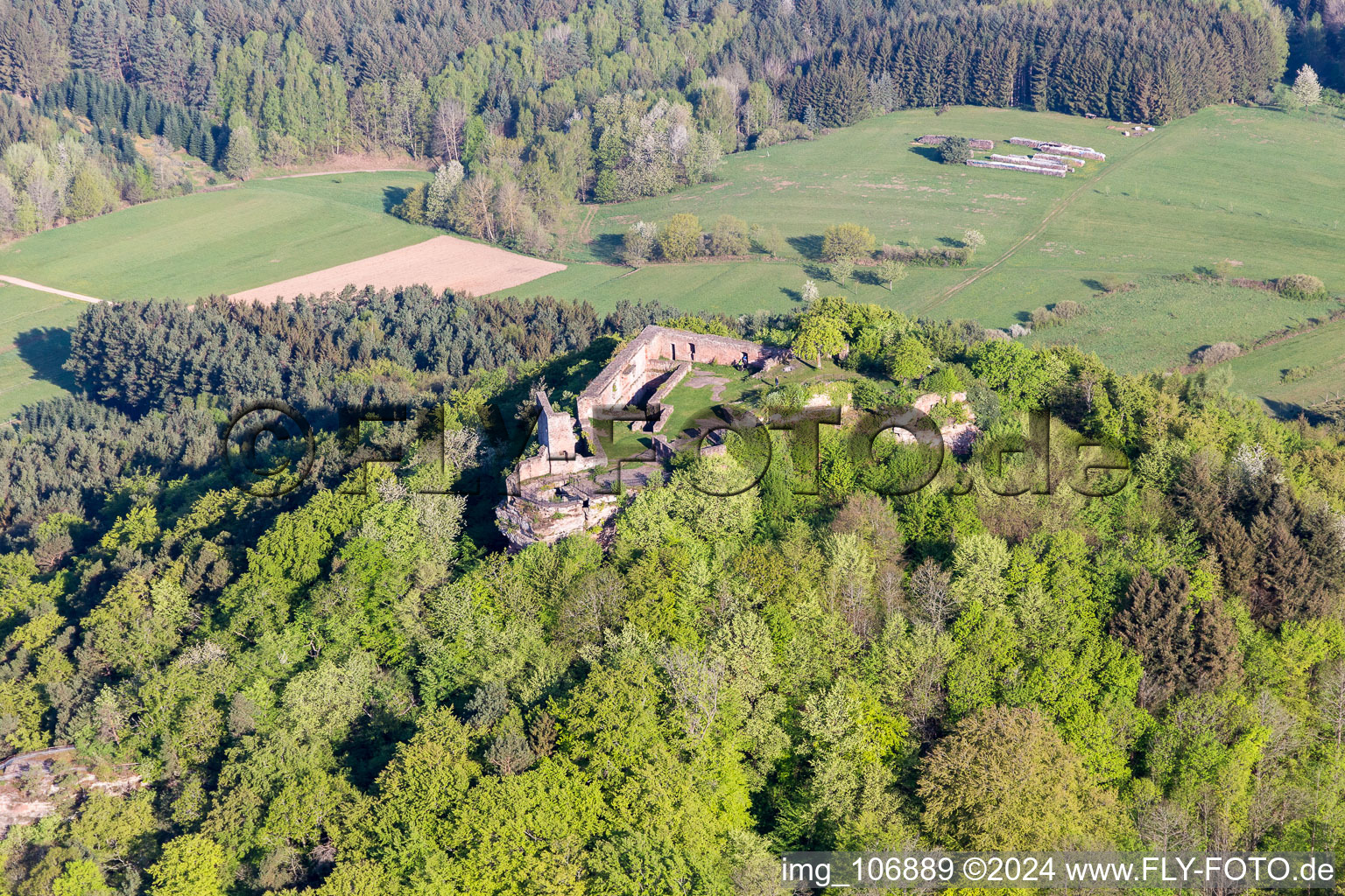 Lindelbrunn ruins in Vorderweidenthal in the state Rhineland-Palatinate, Germany