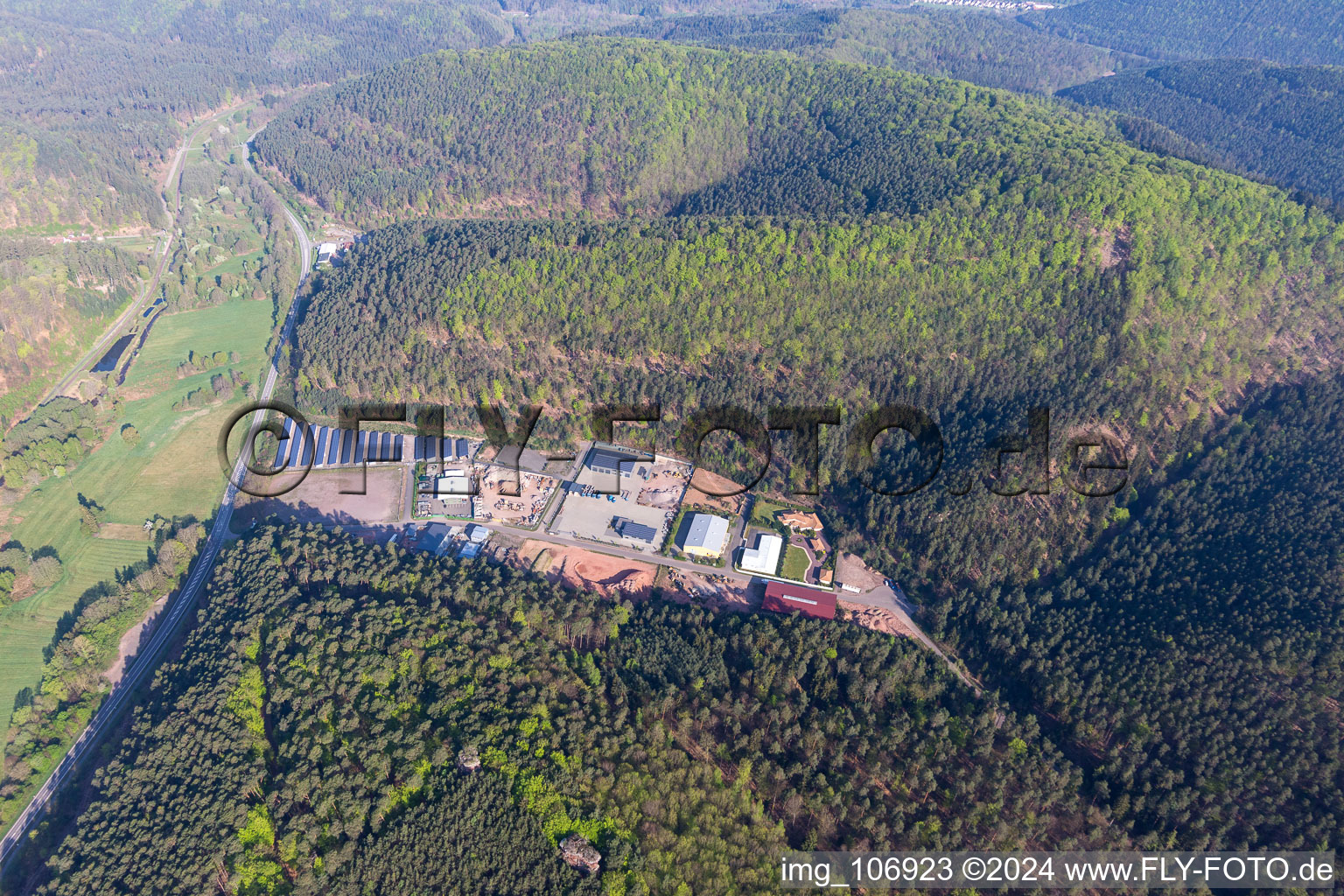 Neudahn 1 Business Park in Dahn in the state Rhineland-Palatinate, Germany