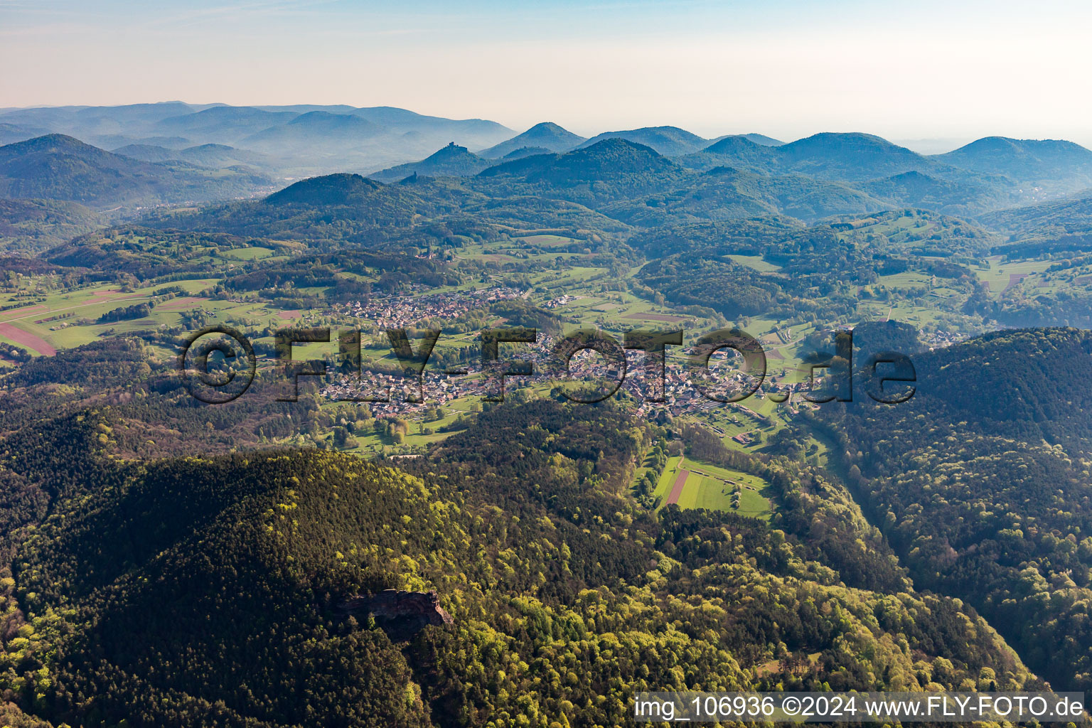 District Gossersweiler in Gossersweiler-Stein in the state Rhineland-Palatinate, Germany out of the air