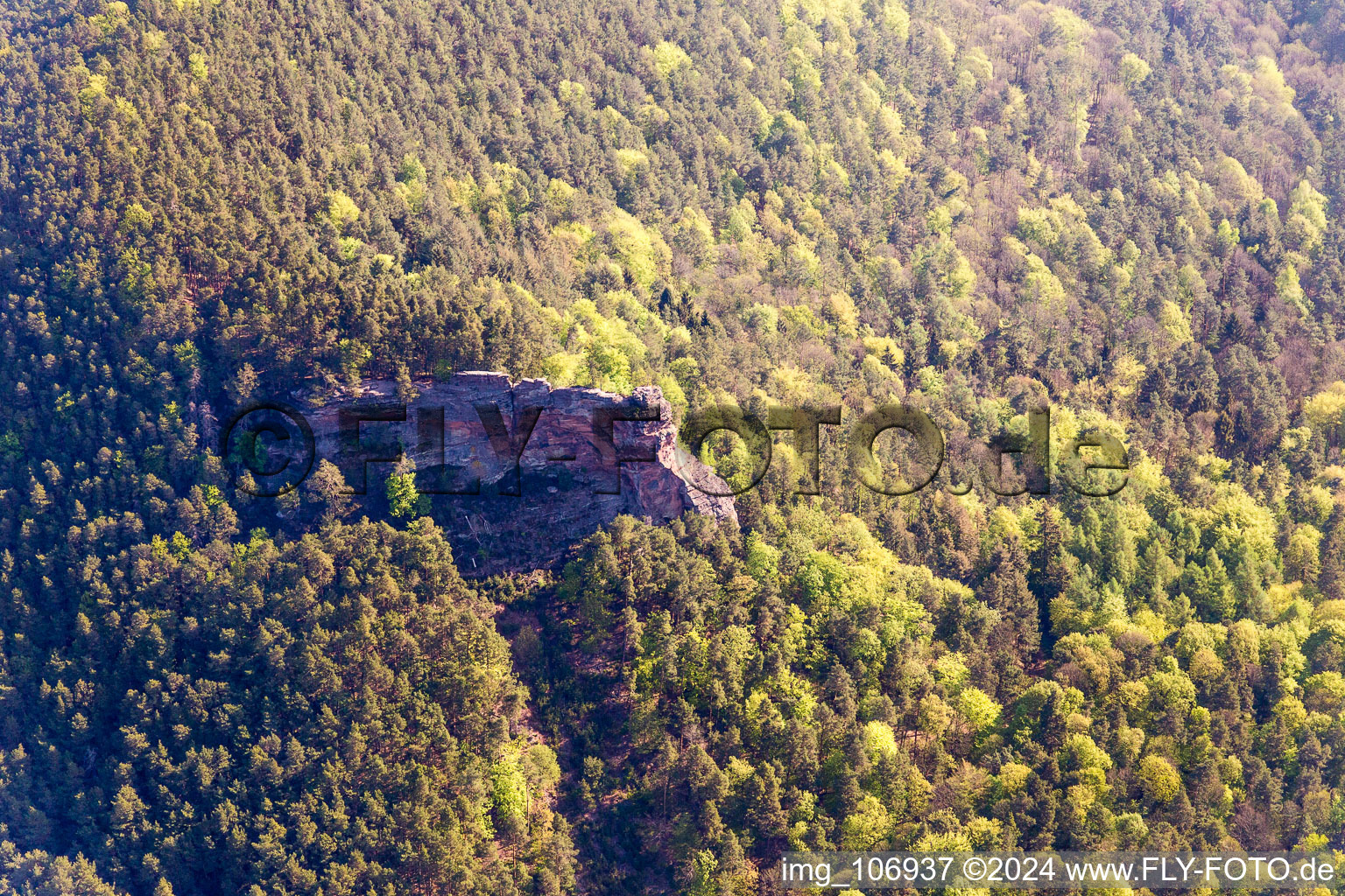 Aerial view of Darstein in the state Rhineland-Palatinate, Germany