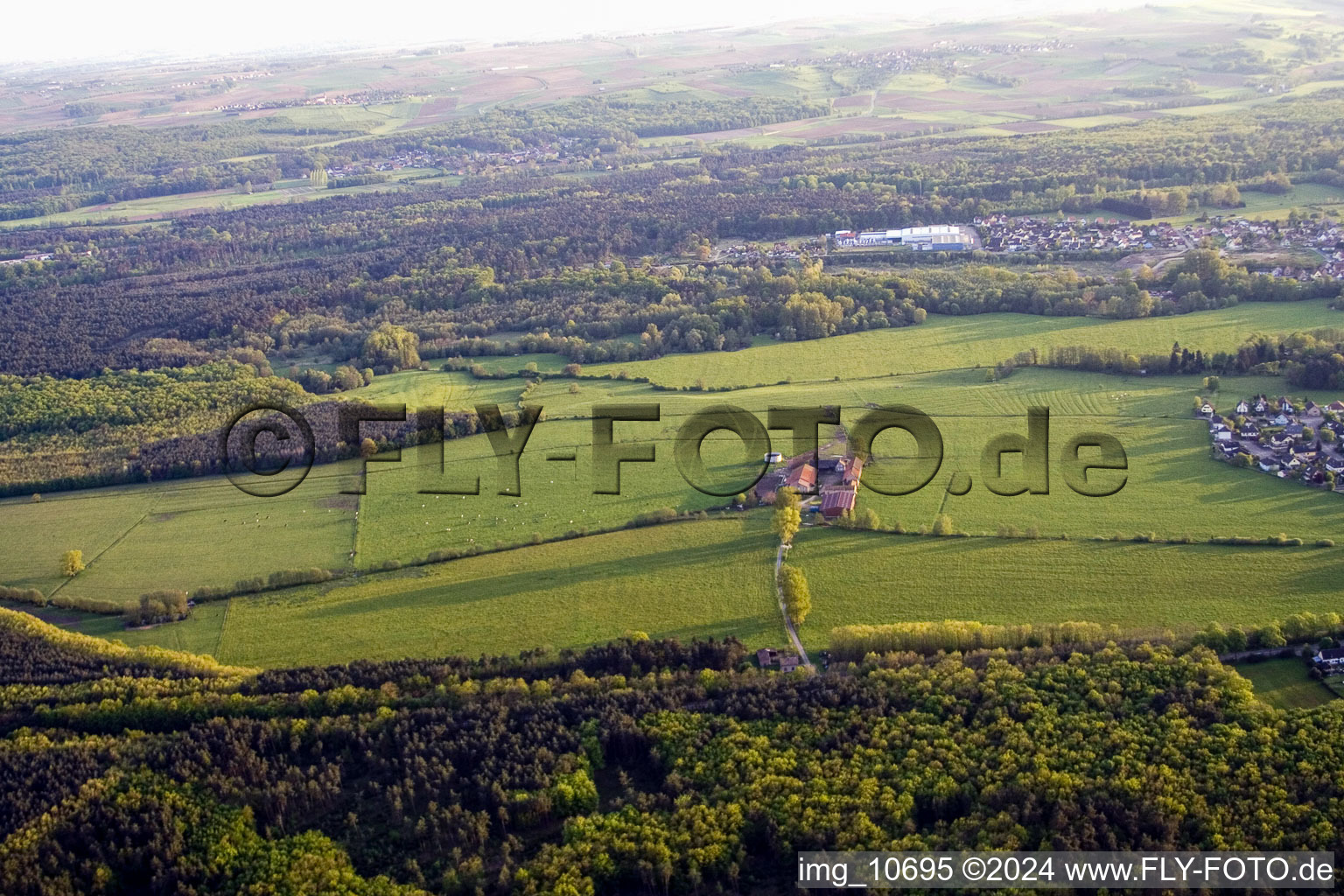 Aerial photograpy of Mertzwiller in the state Bas-Rhin, France