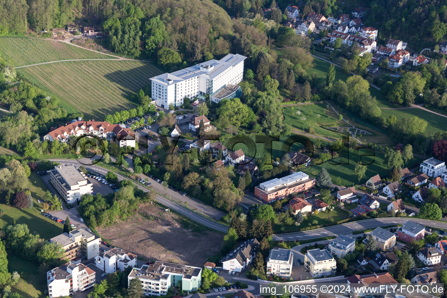 Bad Bergzabern in the state Rhineland-Palatinate, Germany out of the air