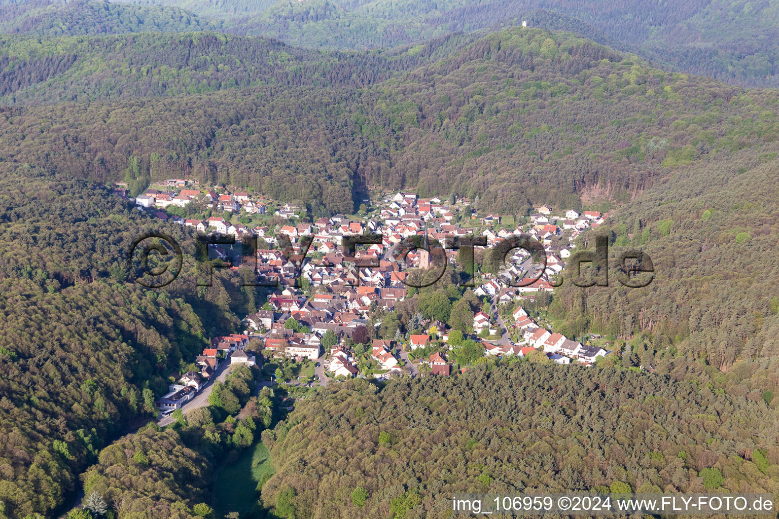 Dörrenbach in the state Rhineland-Palatinate, Germany from above