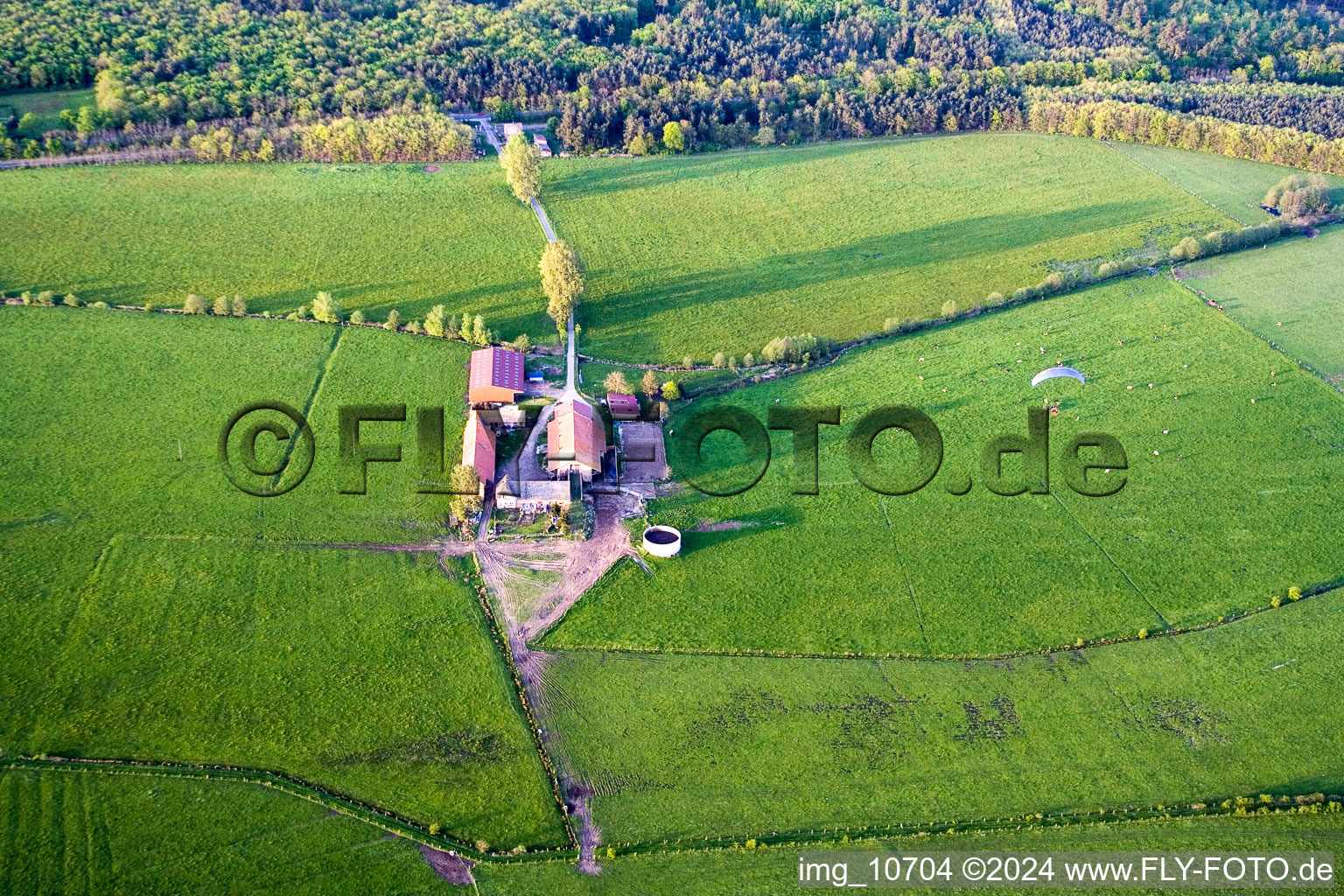 Drone recording of Mertzwiller in the state Bas-Rhin, France