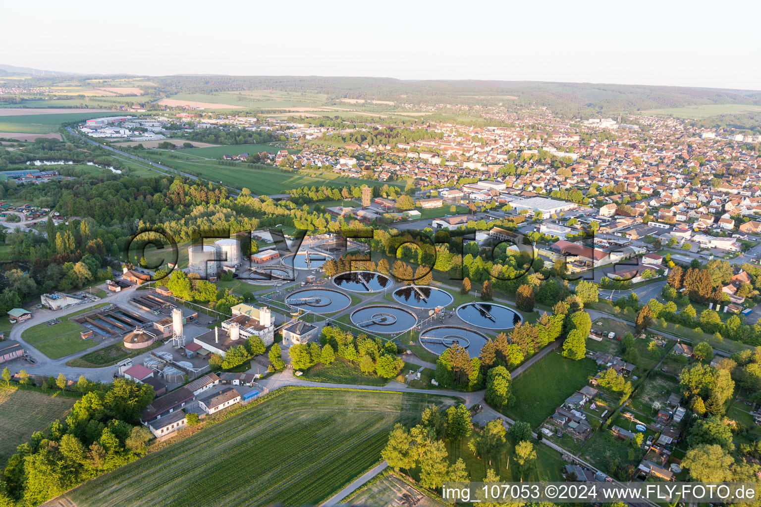 Sewage treatment plant in Holzminden in the state Lower Saxony, Germany