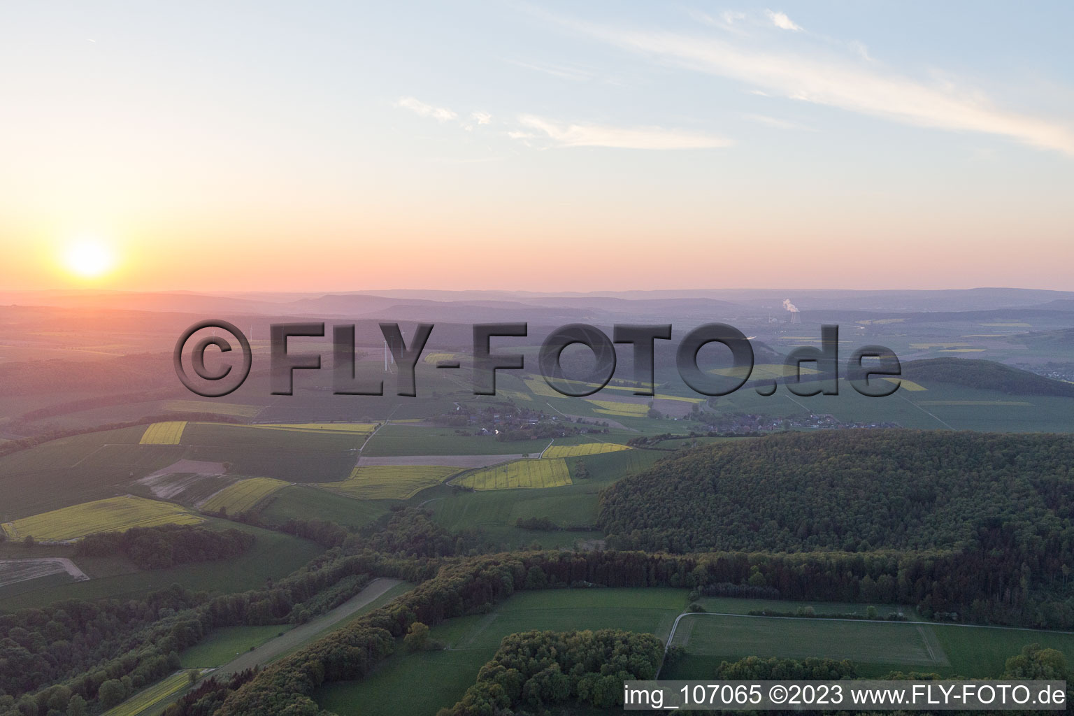 Aerial photograpy of Hohe in the state Lower Saxony, Germany