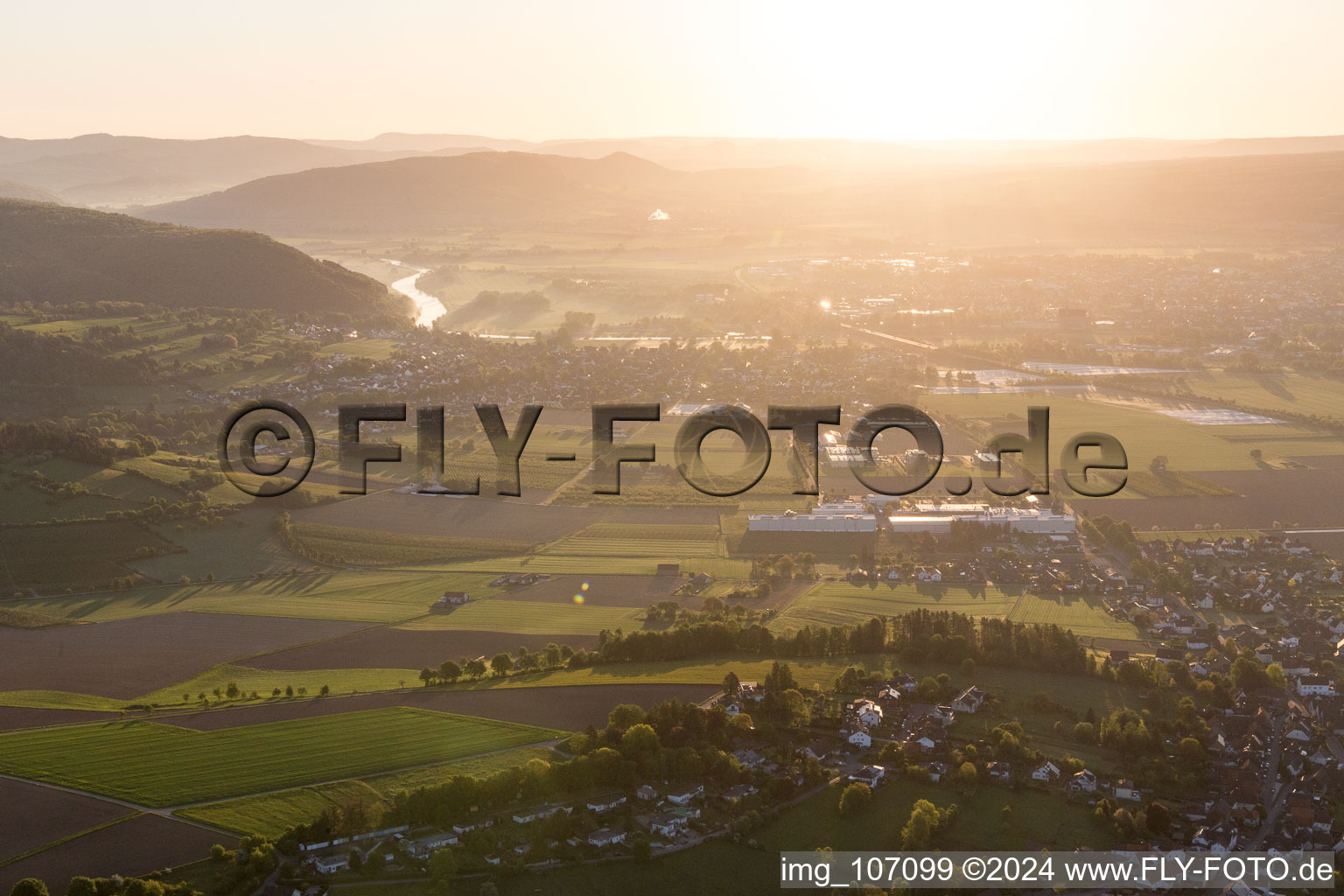 Oblique view of Thonenburg in the state North Rhine-Westphalia, Germany