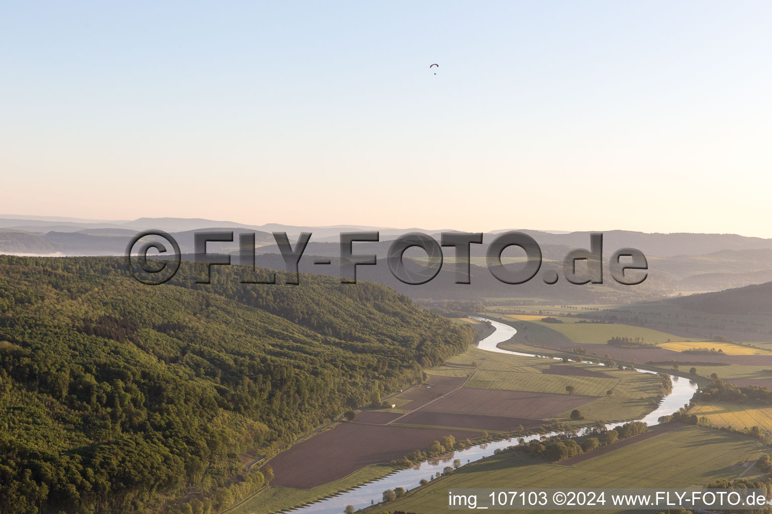 Aerial view of Stahle in the state North Rhine-Westphalia, Germany