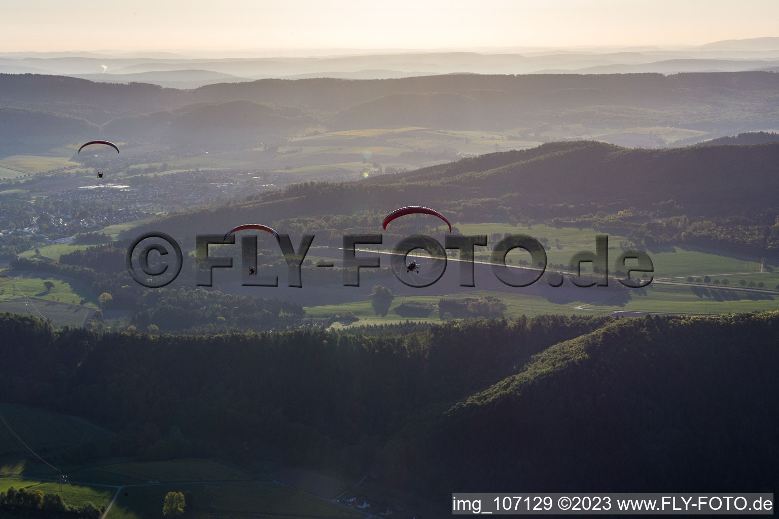Aerial view of Holenberg in the state Lower Saxony, Germany