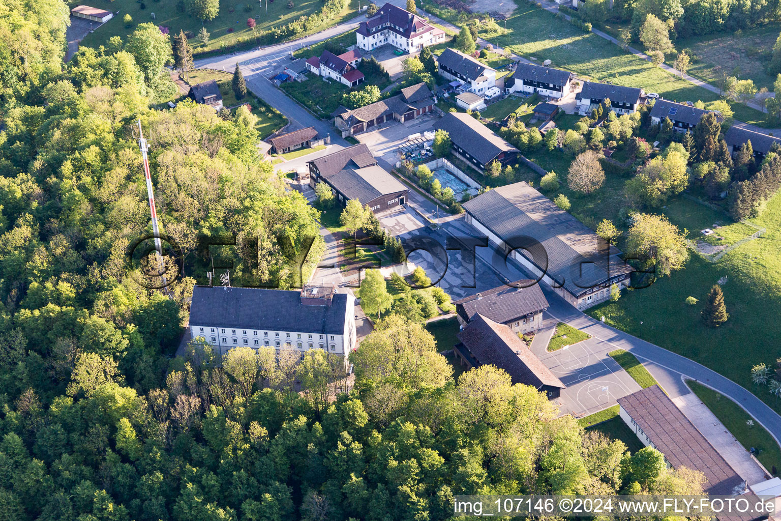 Buildings of Gliding field Ithwiesen in Ith in the state Lower Saxony, Germany