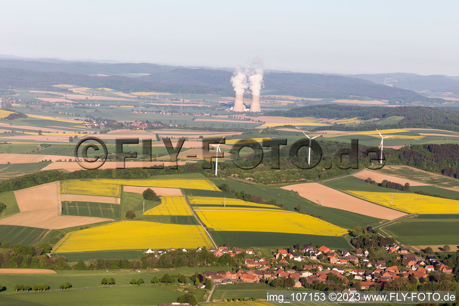 Aerial photograpy of Bremke in the state Lower Saxony, Germany