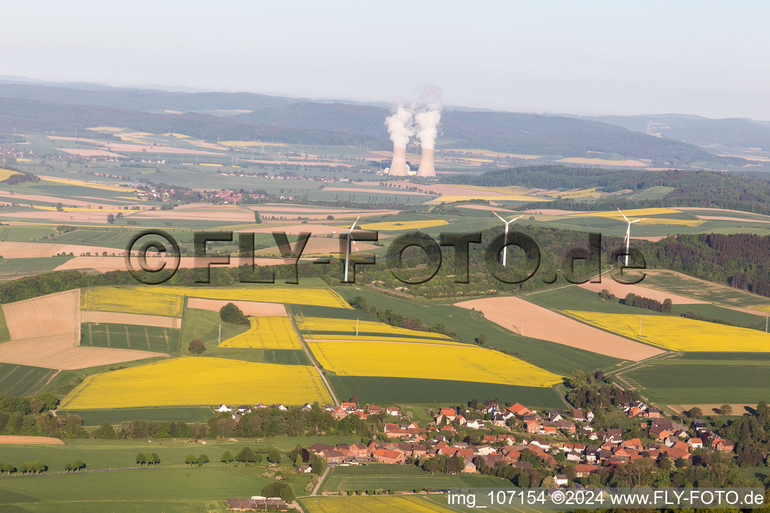 Oblique view of Bremke in the state Lower Saxony, Germany