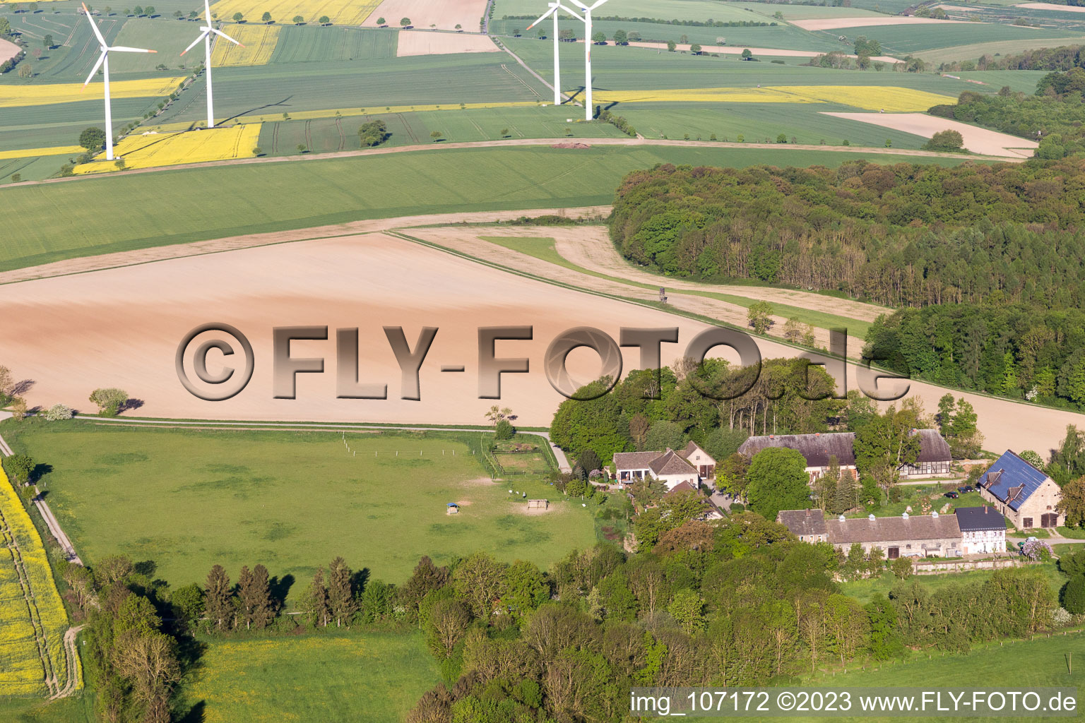 Aerial photograpy of Brökeln in the state Lower Saxony, Germany