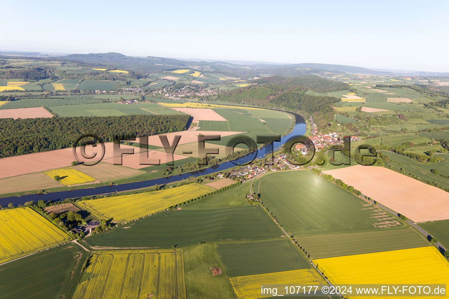 Aerial photograpy of Brevörde in the state Lower Saxony, Germany