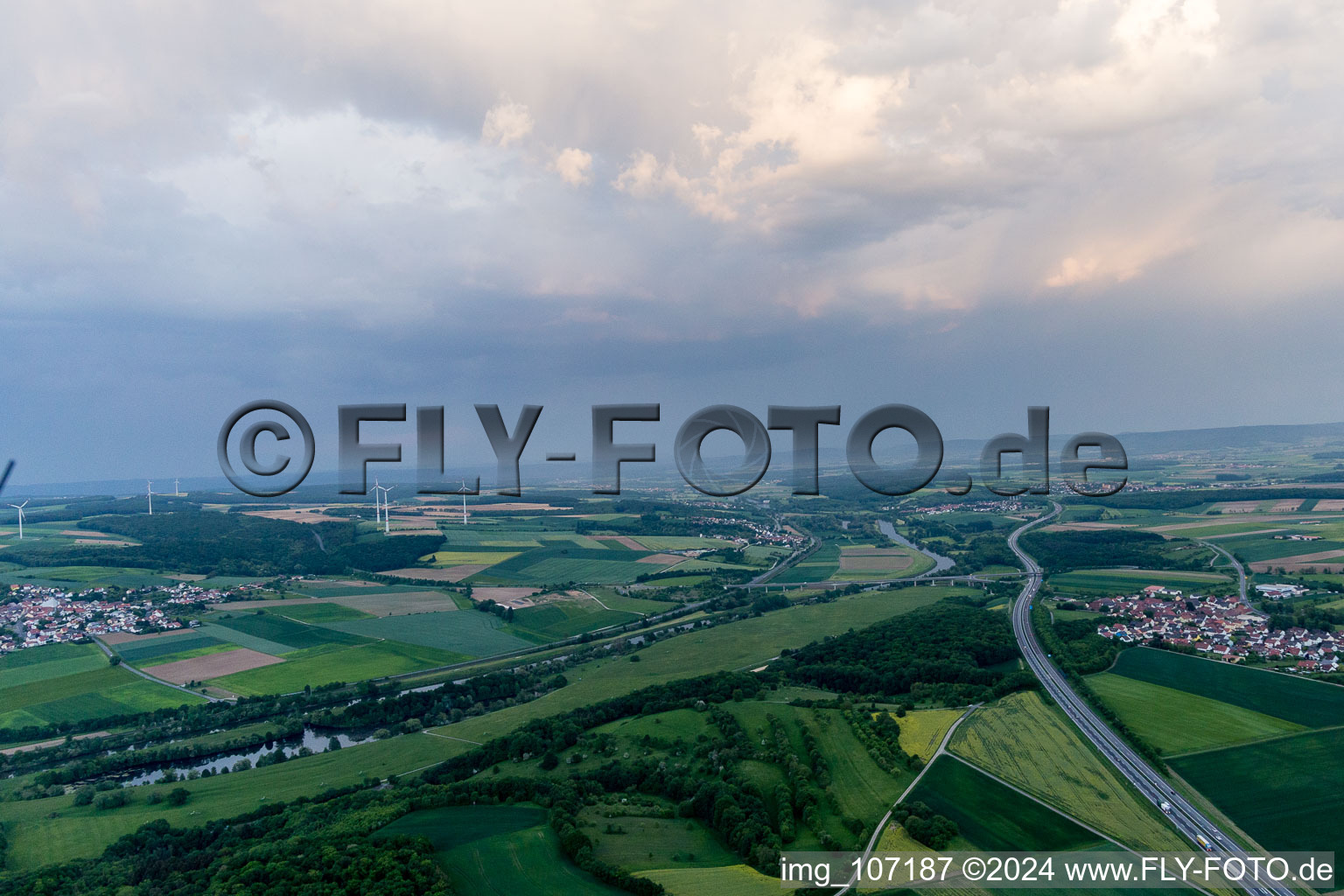 A70 in the district Weyer in Gochsheim in the state Bavaria, Germany