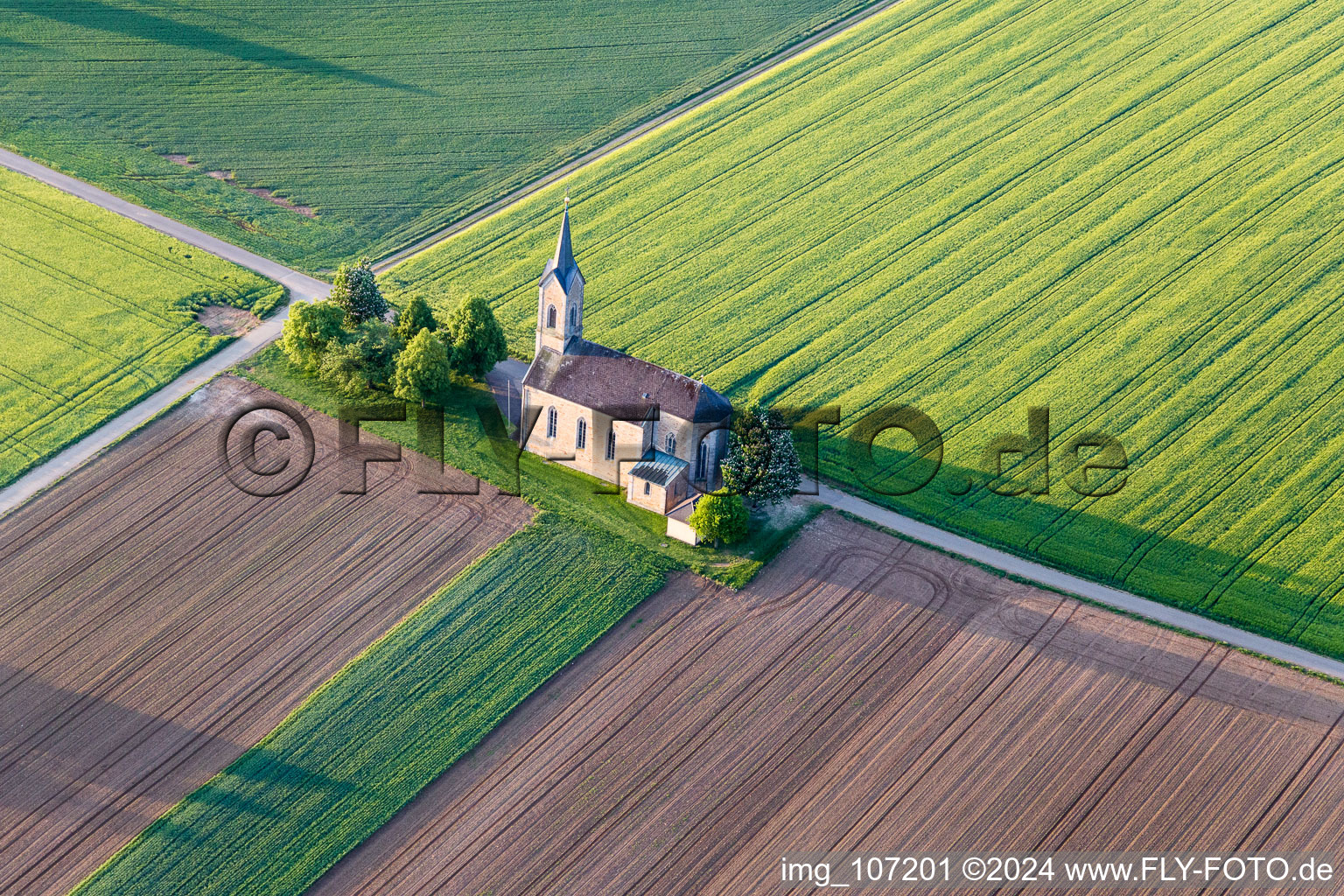 Churches building the chapel "Maria - Hilfe of Christenheit" in the district Bischwind in Dingolshausen in the state Bavaria, Germany