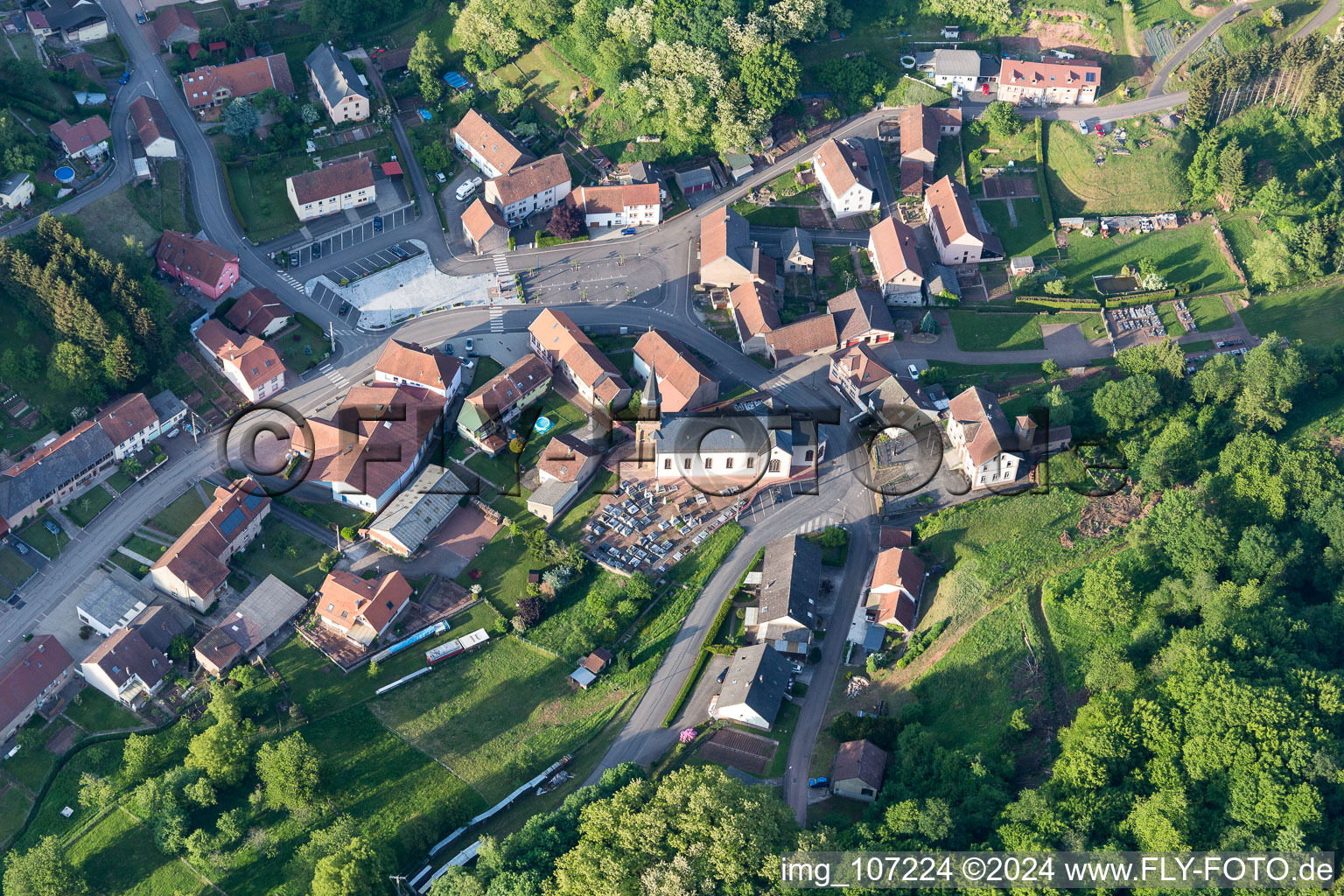 Aerial photograpy of Hottviller in the state Moselle, France