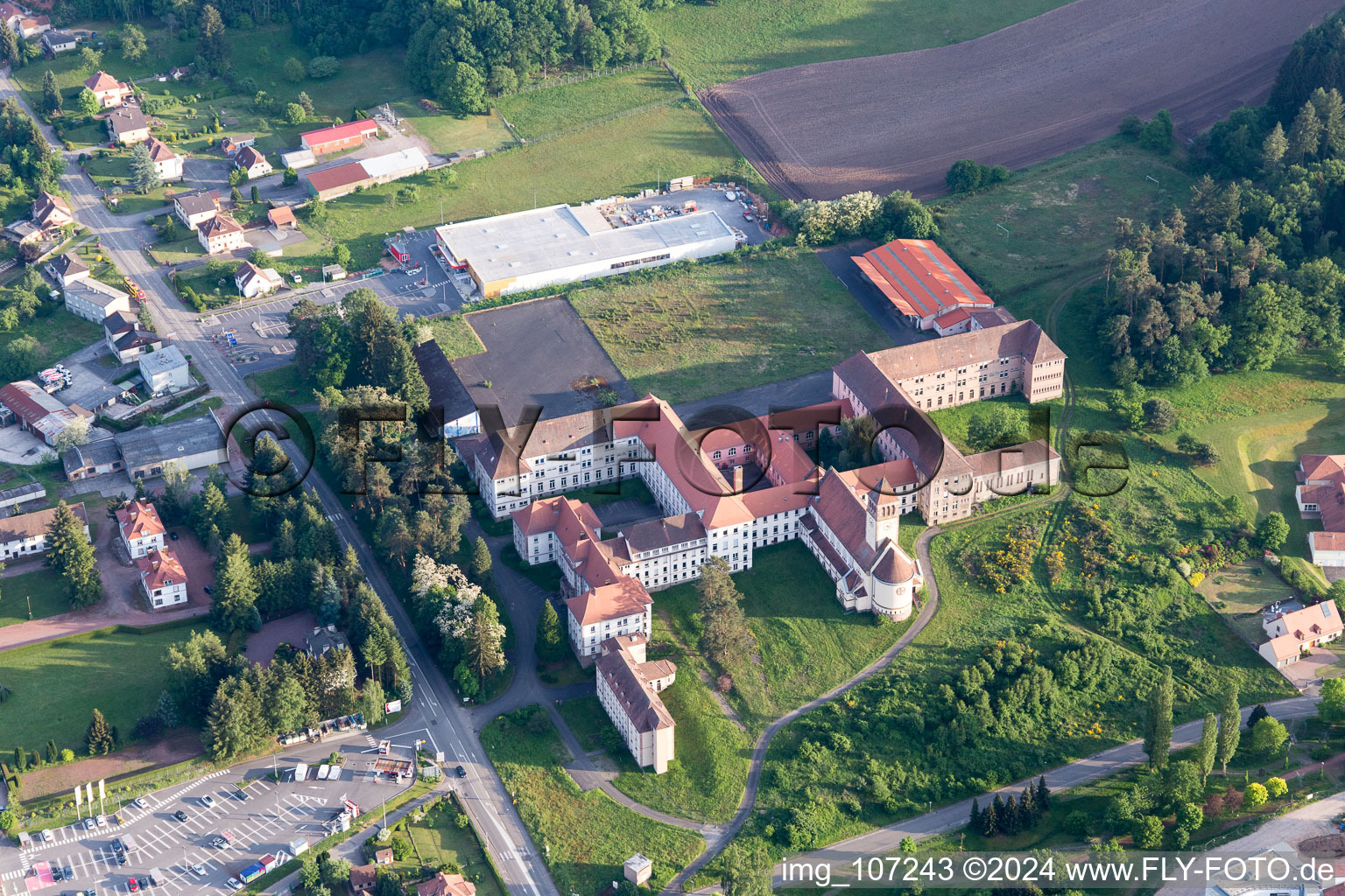 Complex of buildings of the monastery in Bitche in Grand Est, France