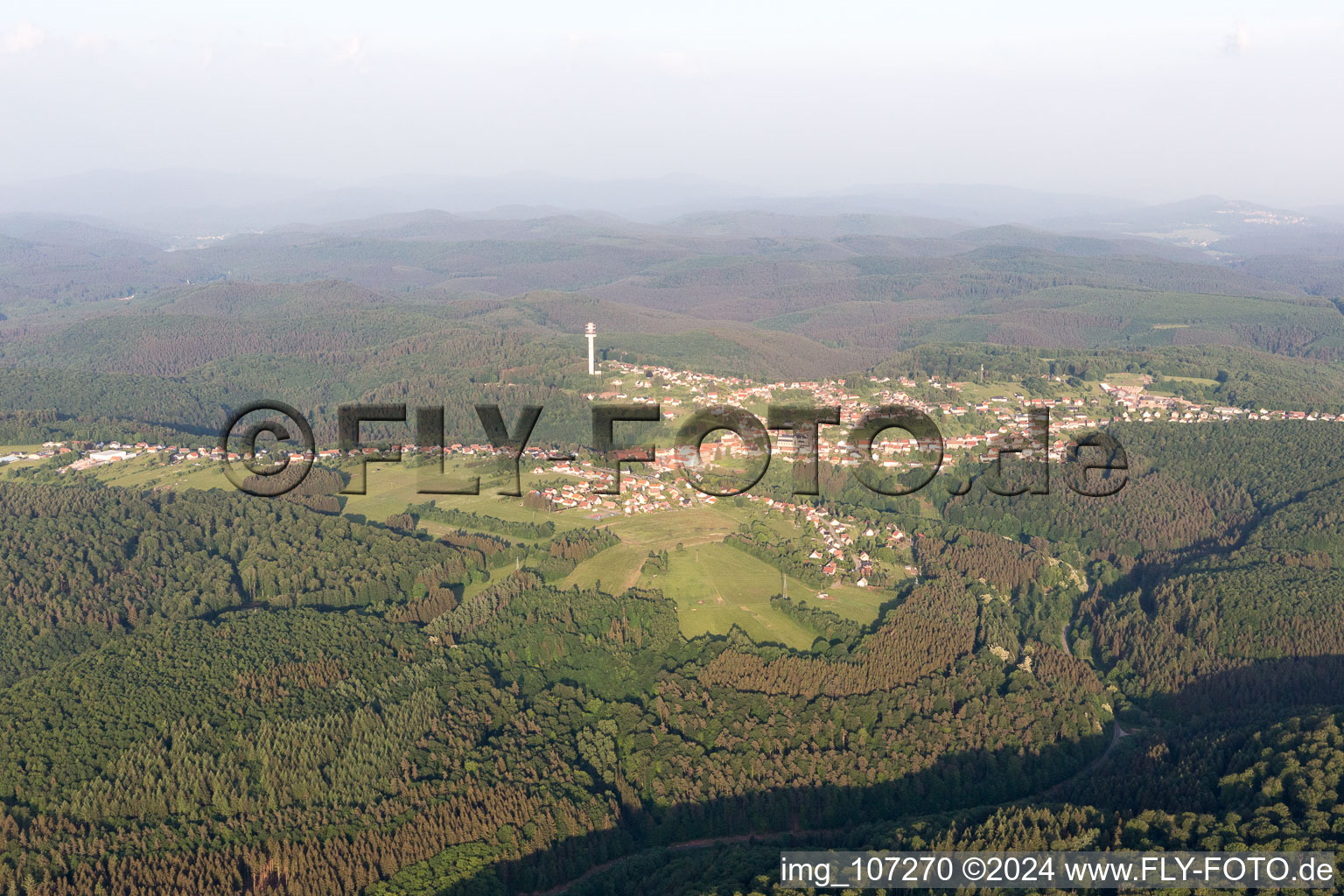 Aerial photograpy of Goetzenbruck in the state Moselle, France