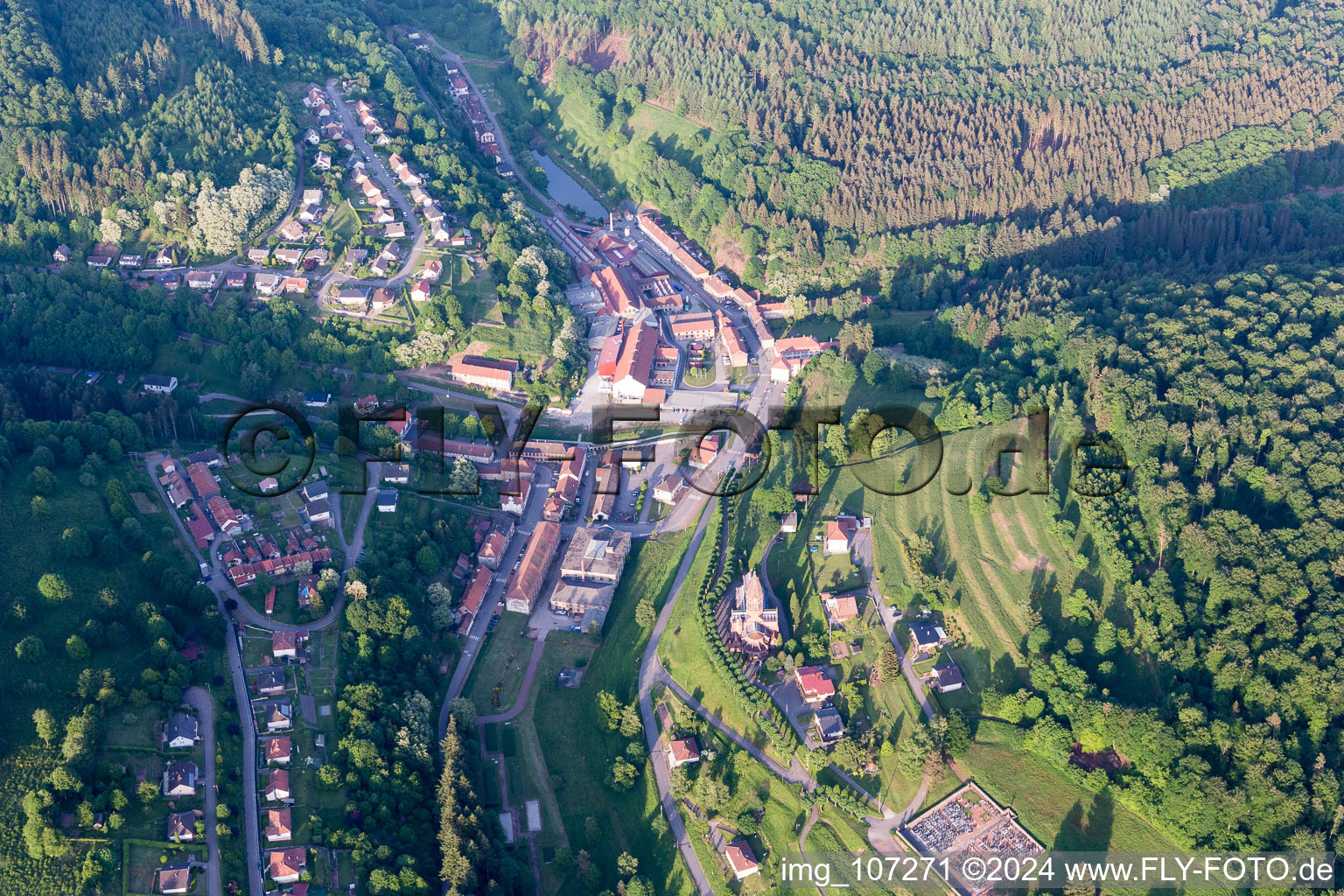 Aerial photograpy of Saint-Louis-lès-Bitche in the state Moselle, France