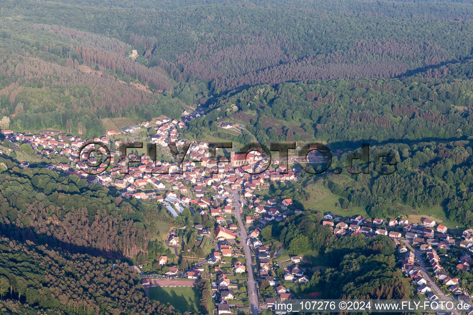 Aerial photograpy of Seeks in Soucht in the state Moselle, France