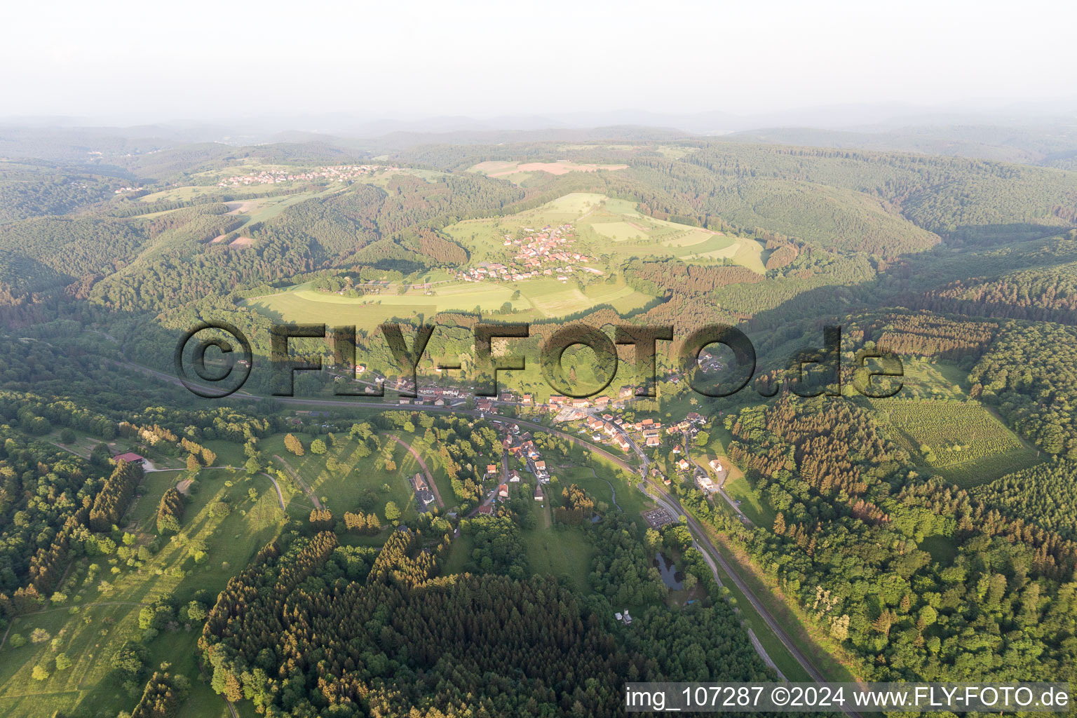 Aerial photograpy of Hinsbourg in the state Bas-Rhin, France