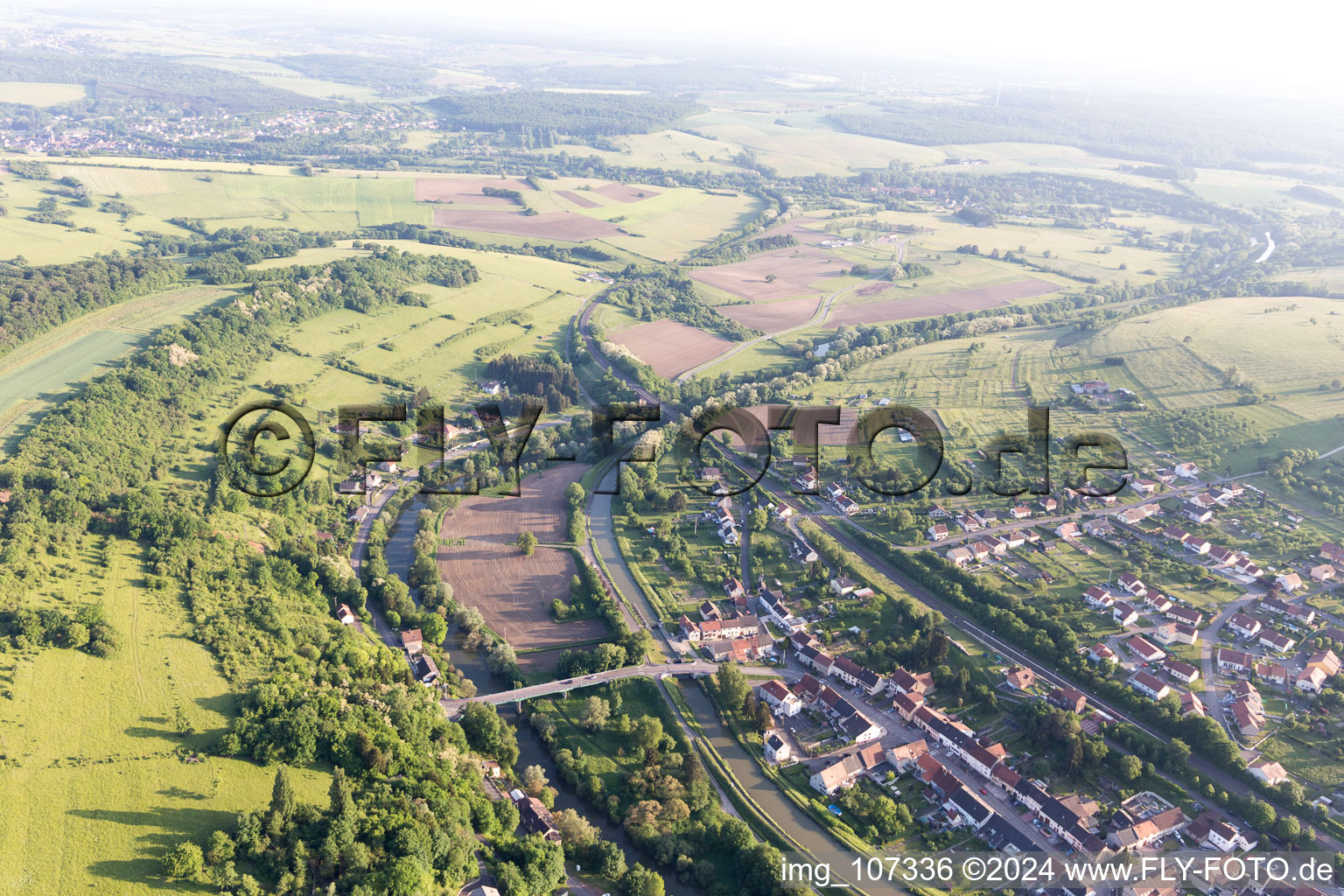 Saar Bridges in Zetting in the state Moselle, France