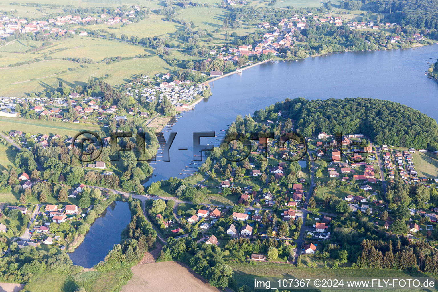 Aerial view of Holving in the state Moselle, France