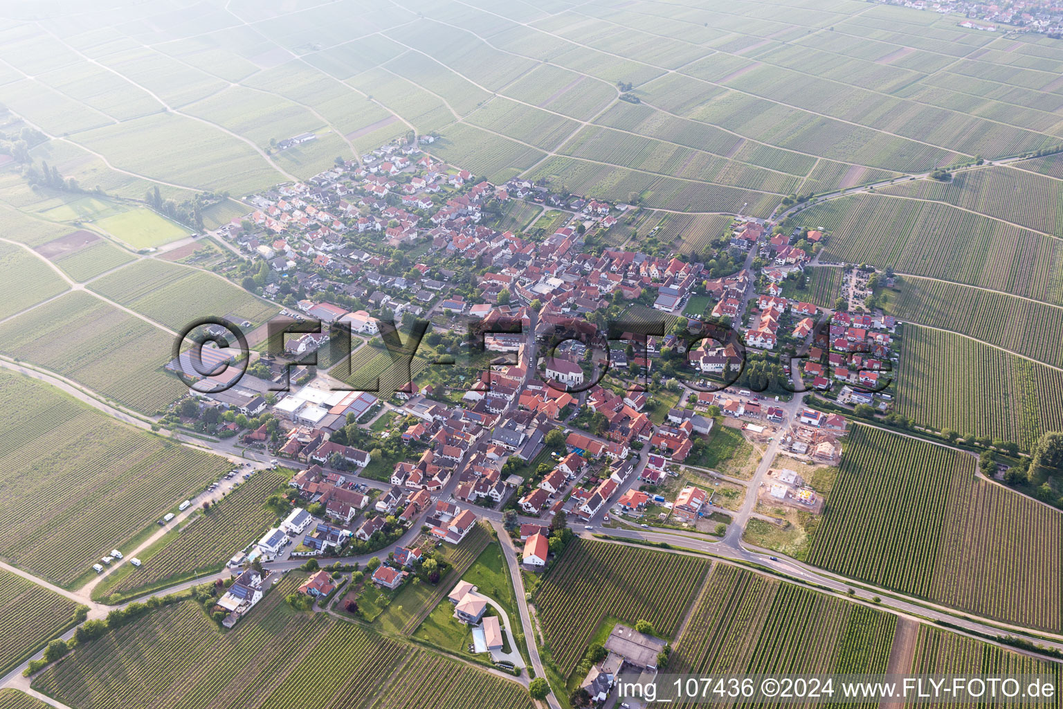 Hainfeld in the state Rhineland-Palatinate, Germany seen from above