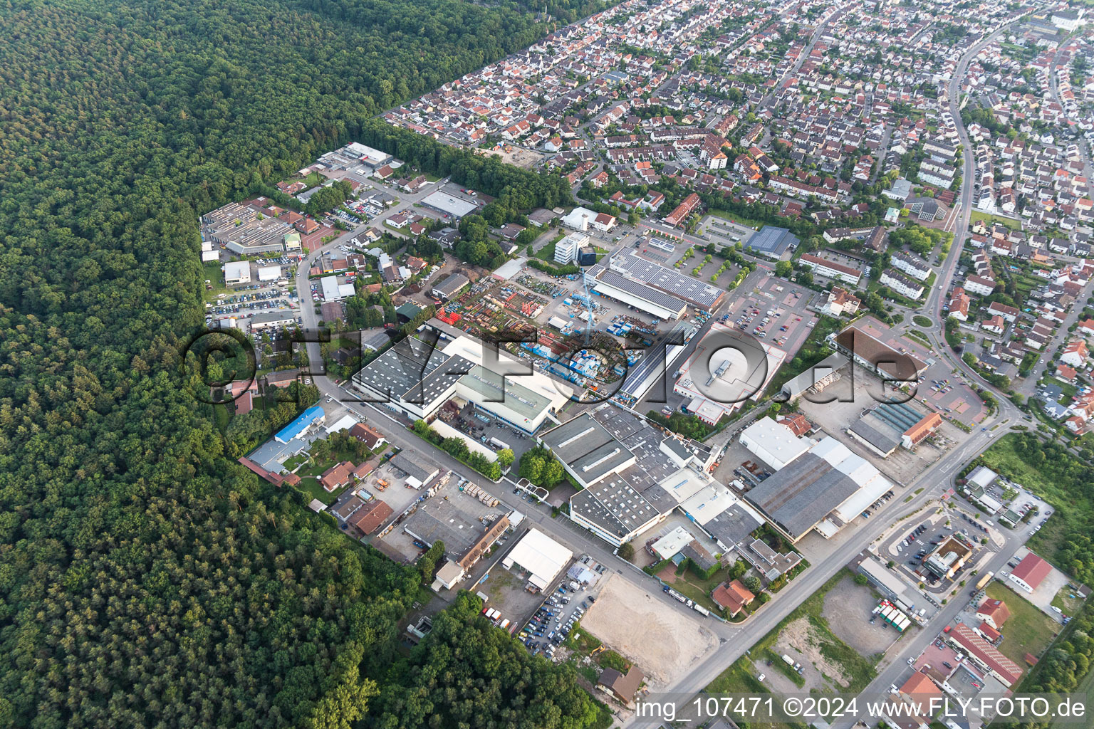 Schifferstadt in the state Rhineland-Palatinate, Germany out of the air