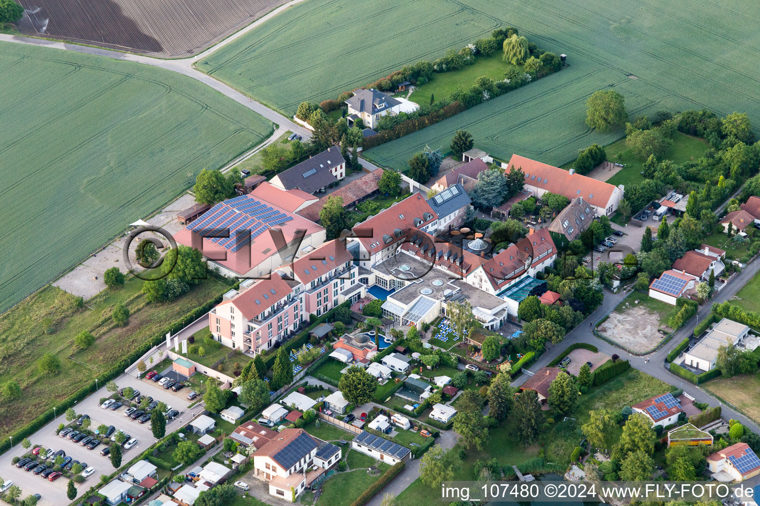 Complex of the hotel building Lindner Hotel & Spa Binshof in Speyer in the state Rhineland-Palatinate, Germany