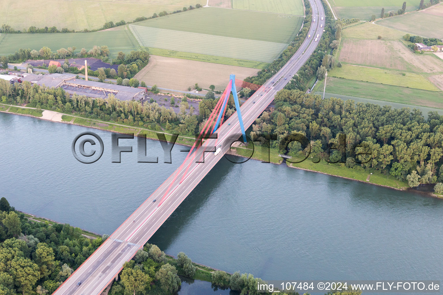 Rhine Bridge A61 in Speyer in the state Rhineland-Palatinate, Germany