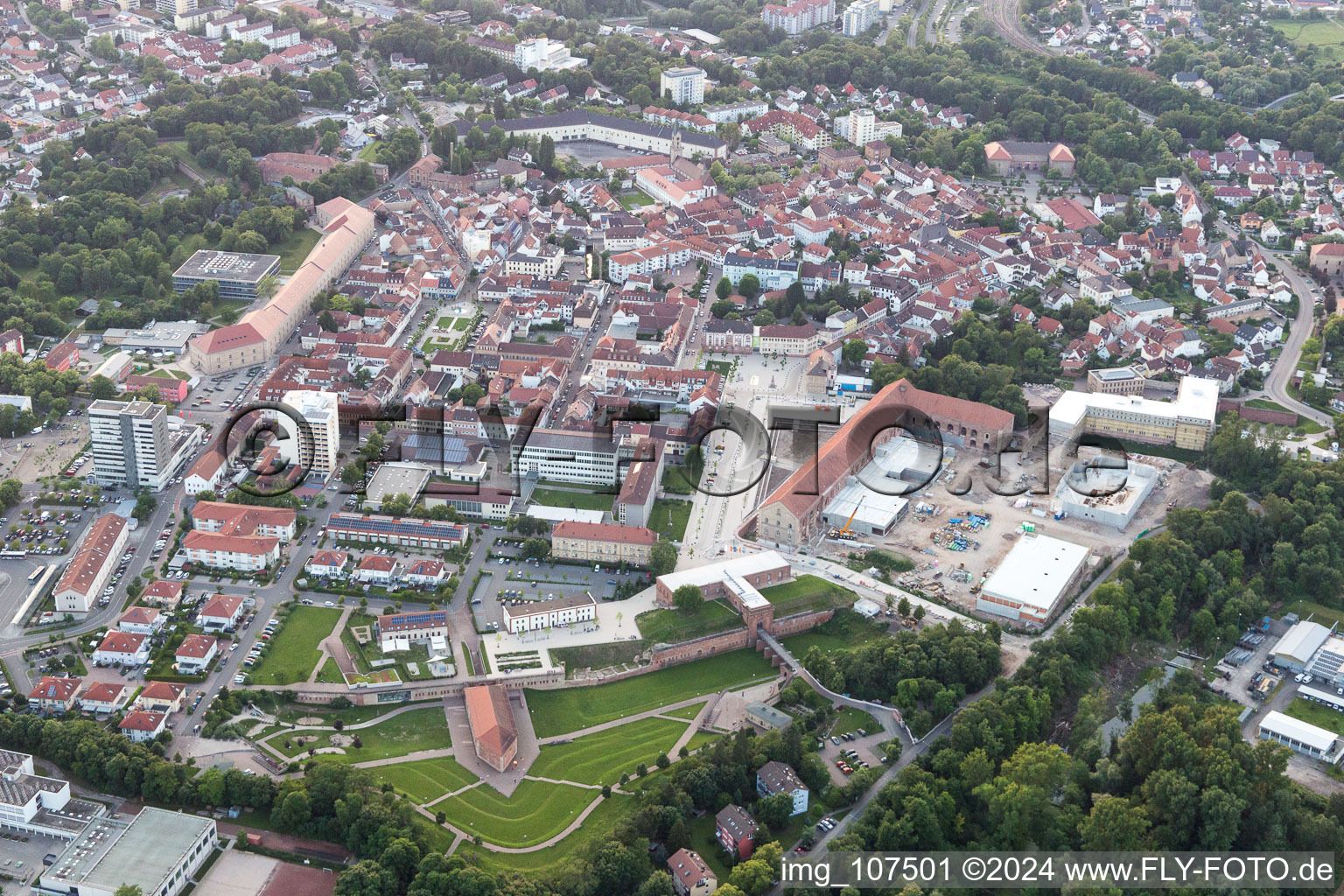 Germersheim in the state Rhineland-Palatinate, Germany out of the air