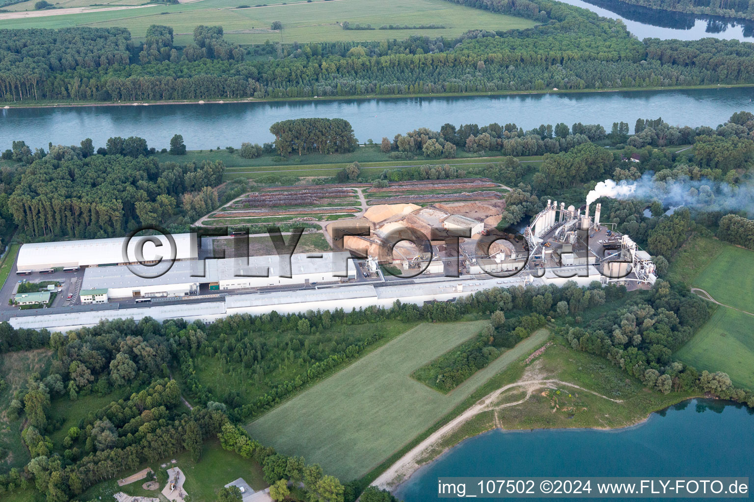 Germersheim in the state Rhineland-Palatinate, Germany seen from above