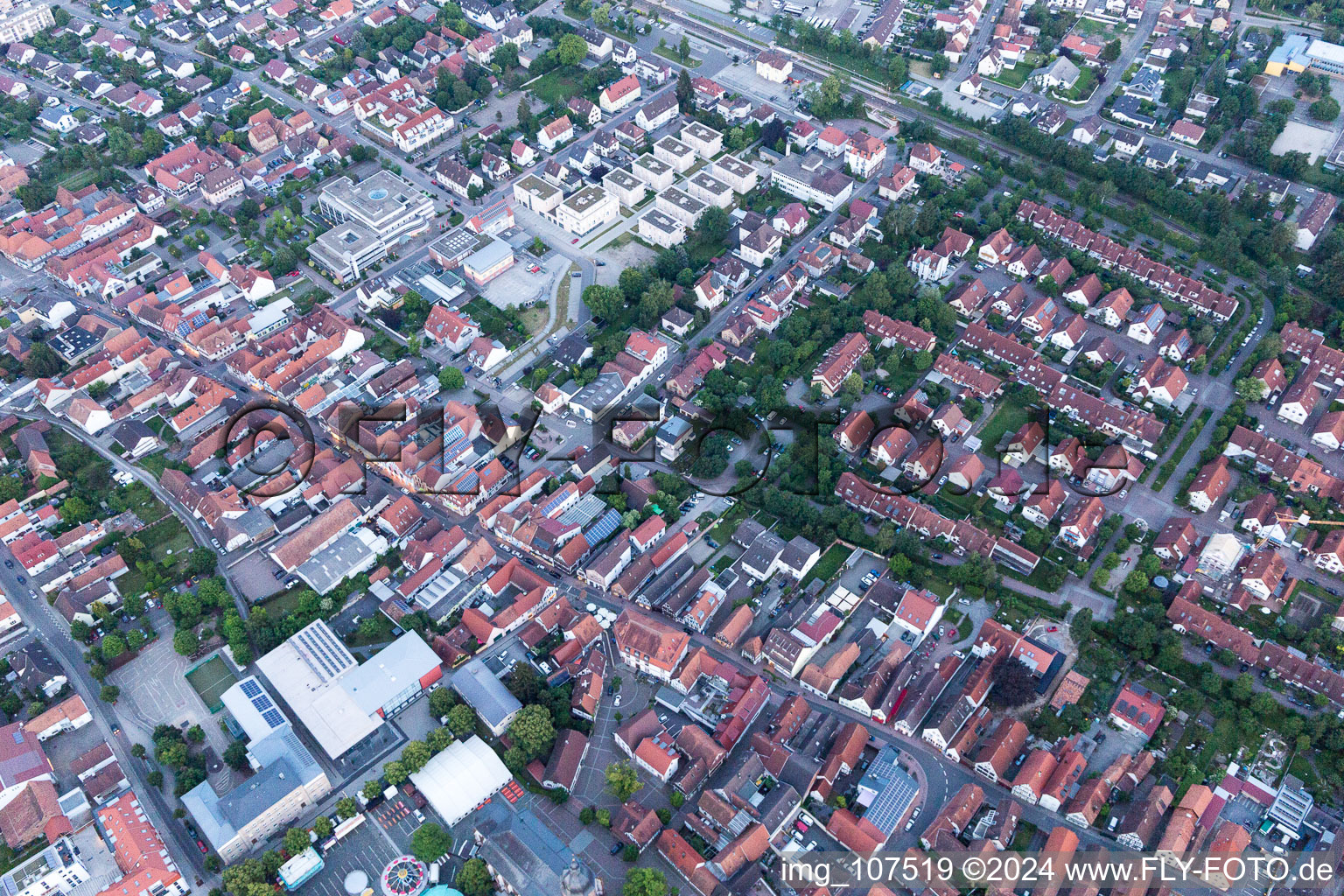 Drone image of Kandel in the state Rhineland-Palatinate, Germany