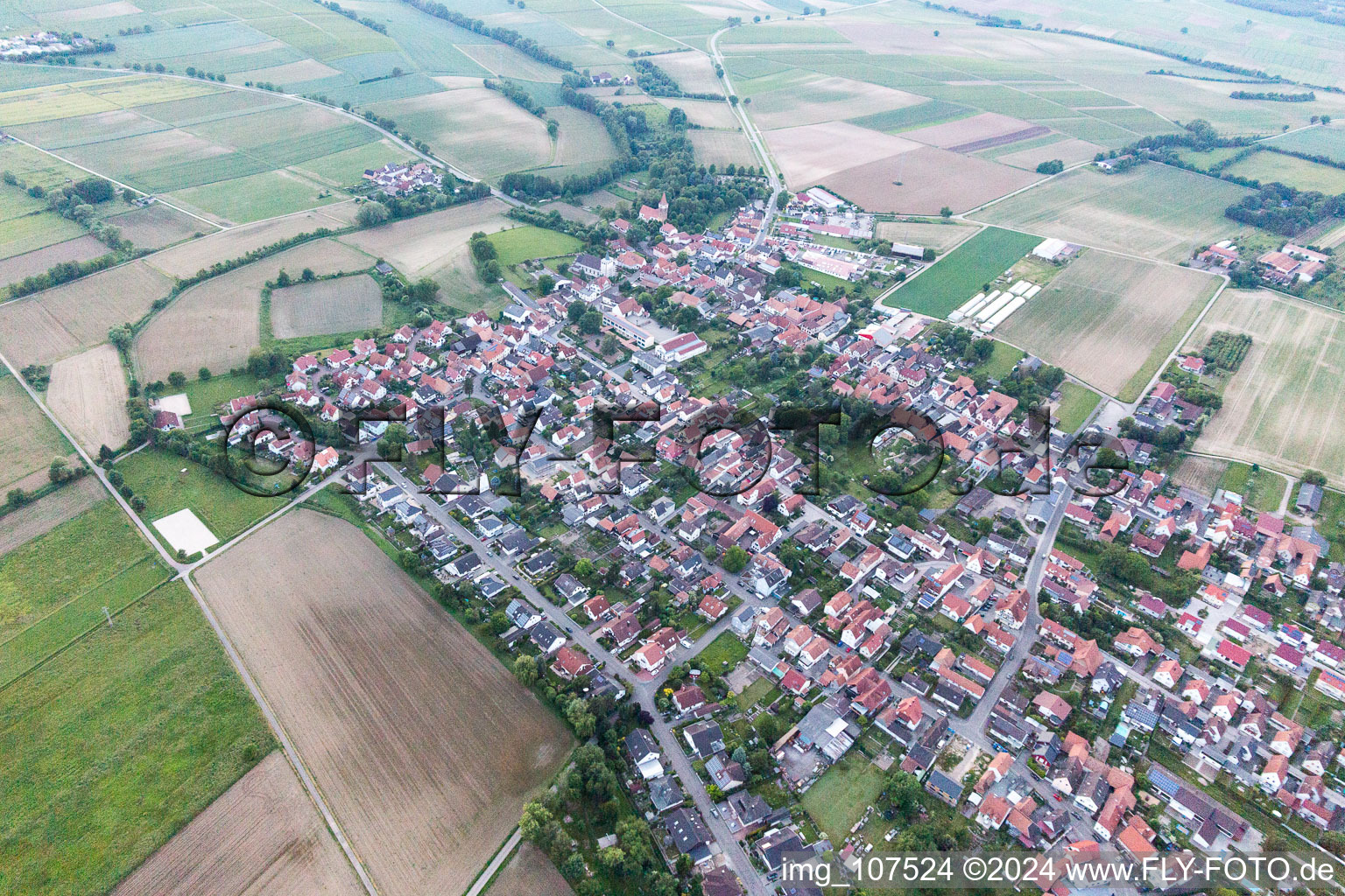 Minfeld in the state Rhineland-Palatinate, Germany out of the air