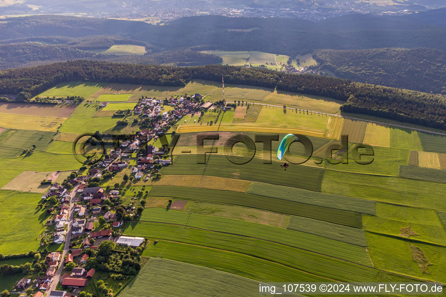 District Würzberg in Michelstadt in the state Hesse, Germany out of the air